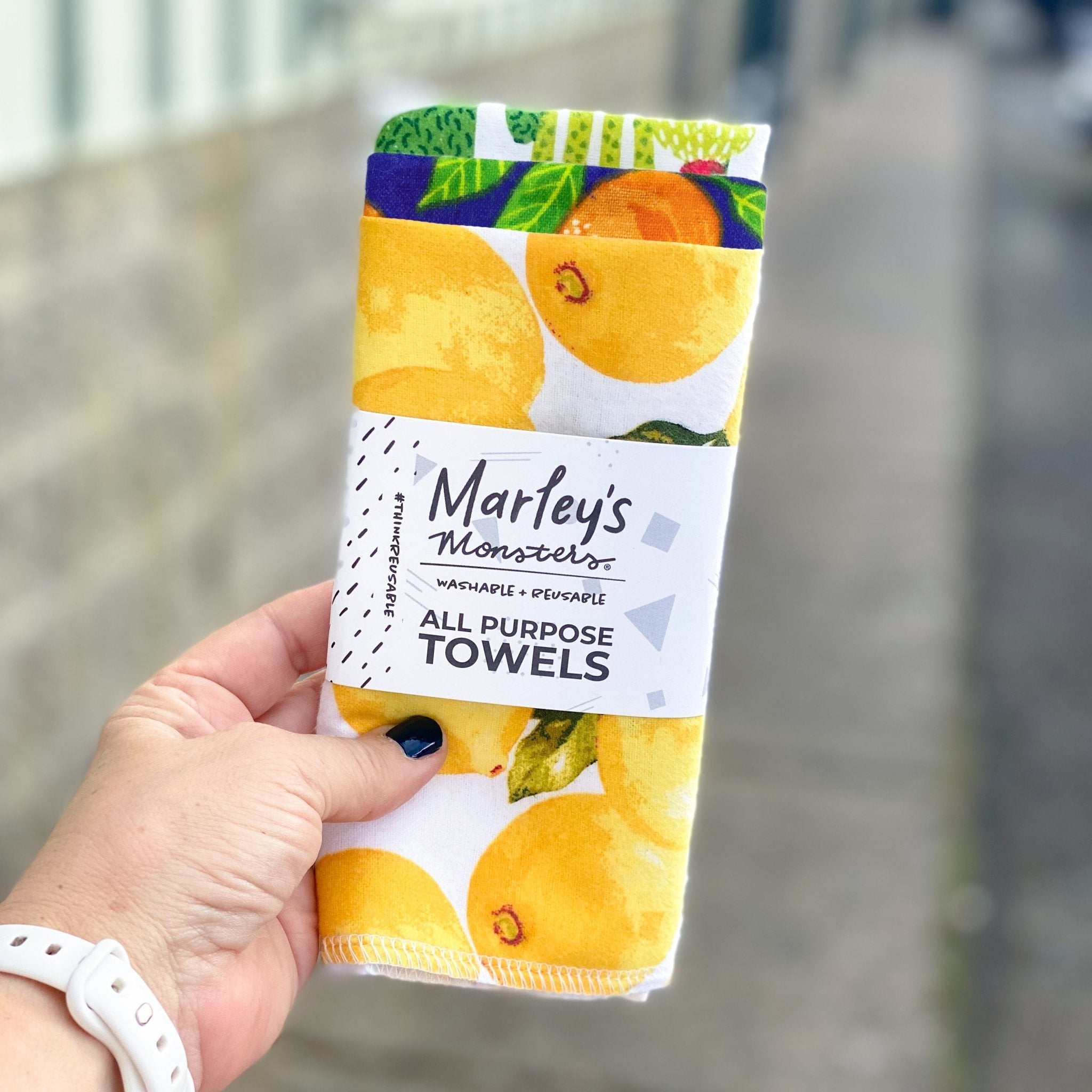 Marley's Monsters All-Purpose Towels: Mixed Prints 3 Count Pack