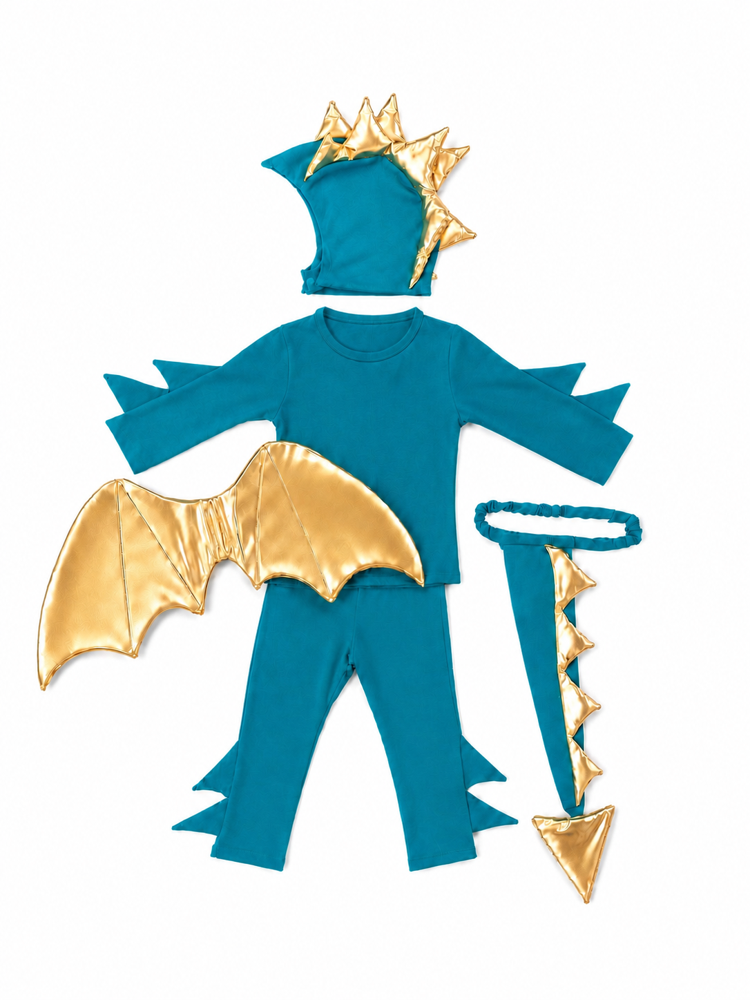 Band of the Wild Jade Blue and Gold Dragon Costume