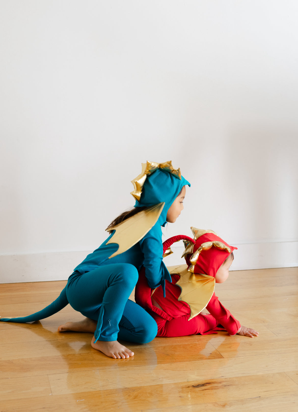 Band of the Wild Jade Blue and Gold Dragon Costume