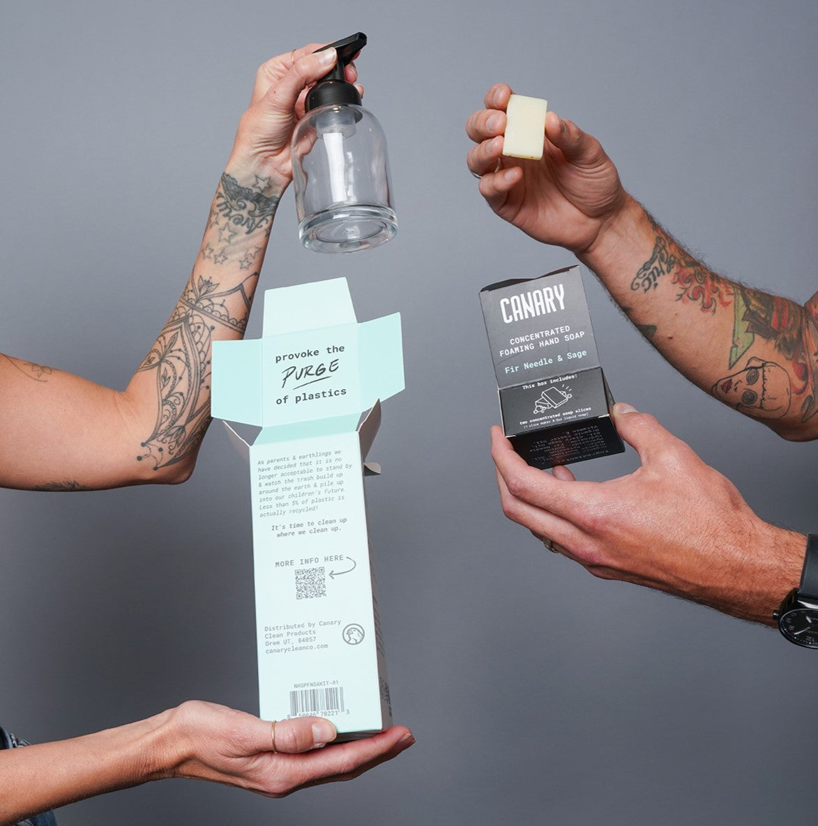 Hand Soap Starter Kit - Bottle & 2 Soap Slices