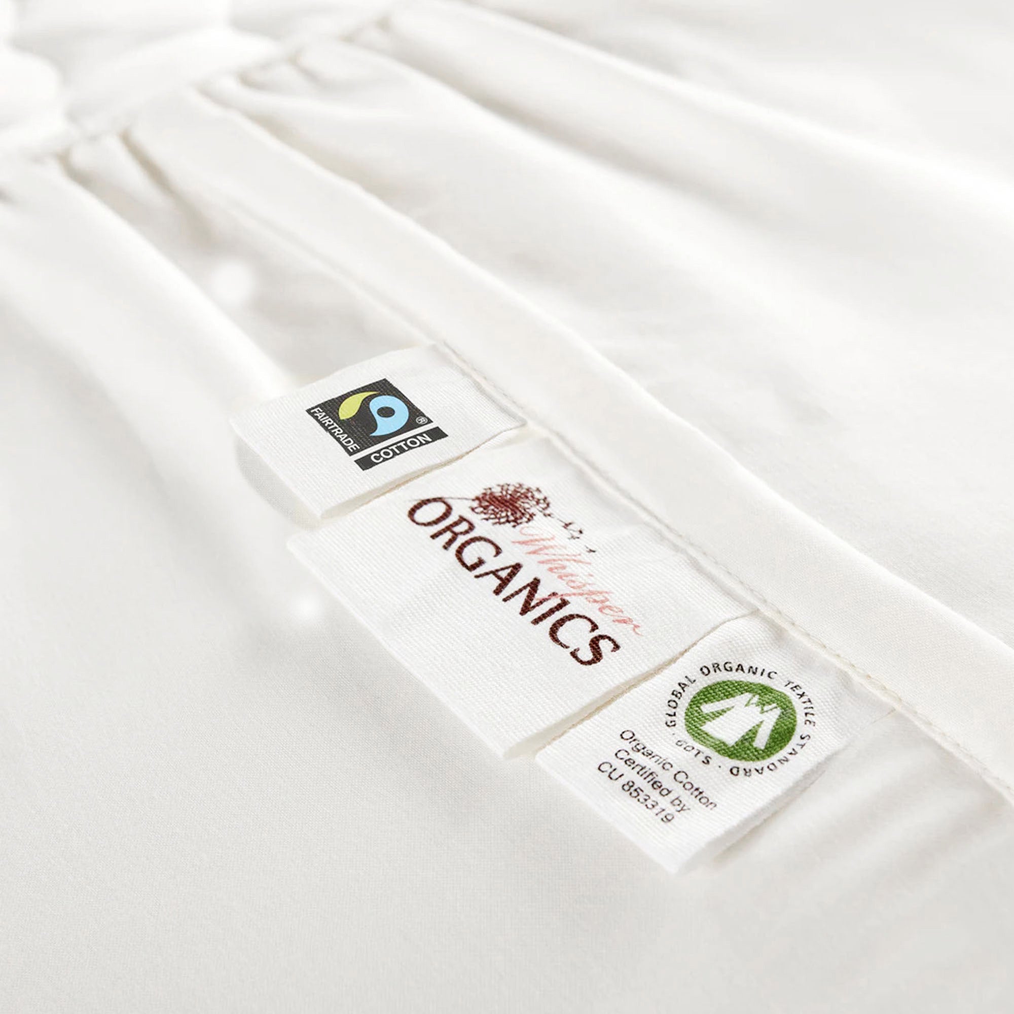 Whisper Organics Luxury Organic Cotton Quilted Mattress Pad Protector