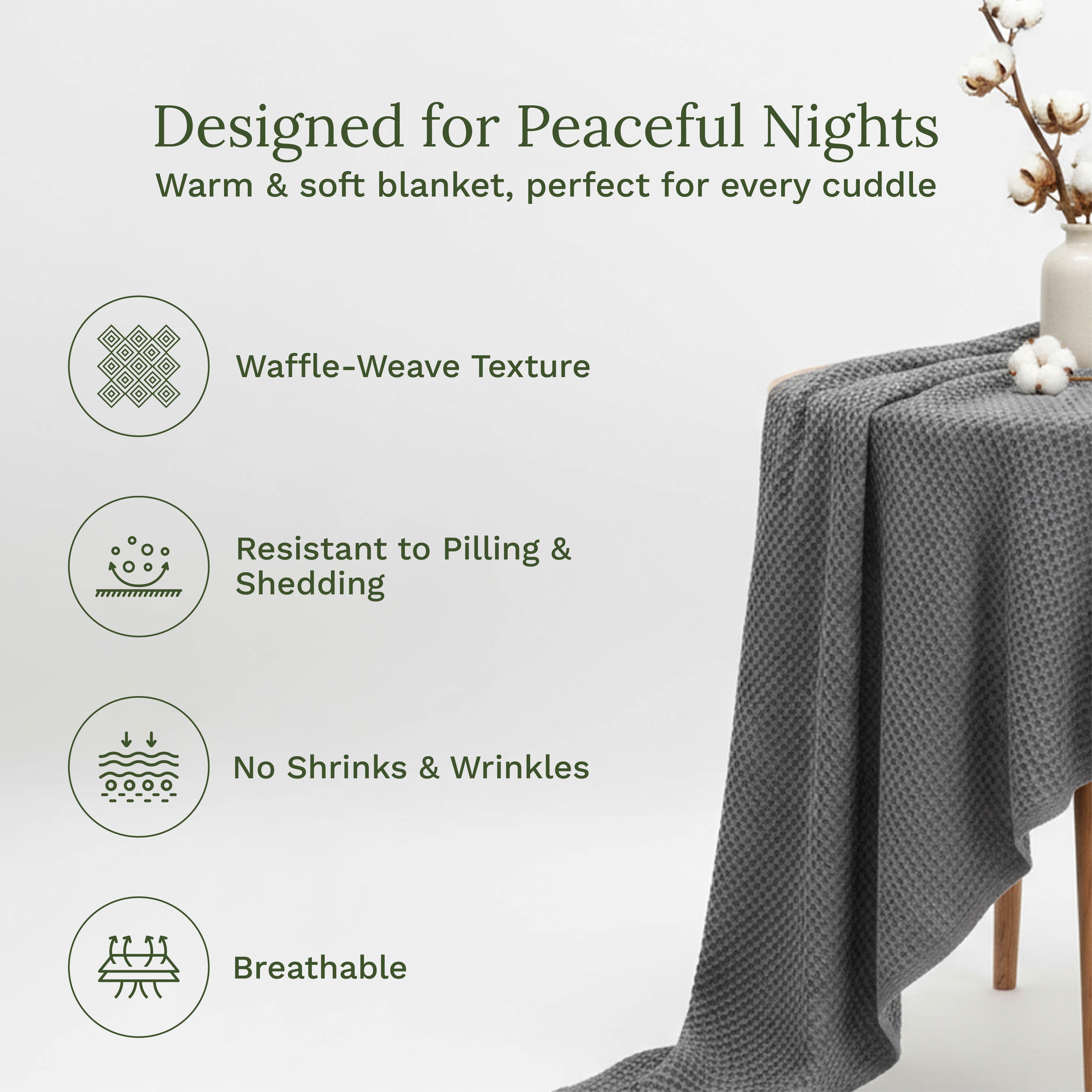 Organic Cotton Mart Waffle Weave Blanket