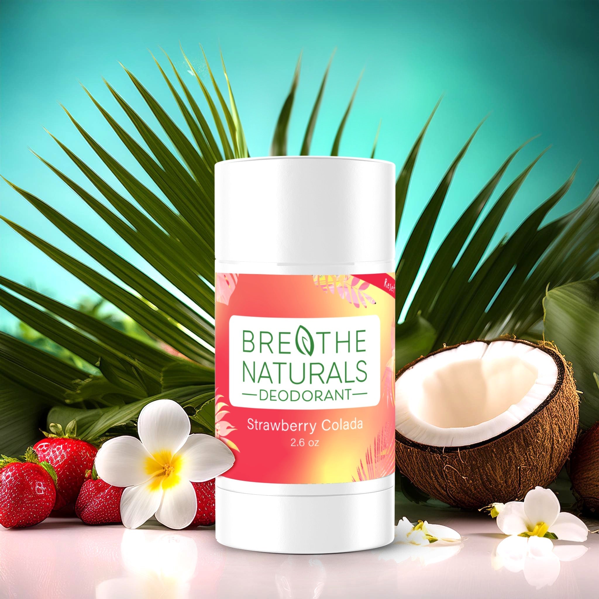Breathe Naturals Deodorant Strawberry Colada - 2 Pack