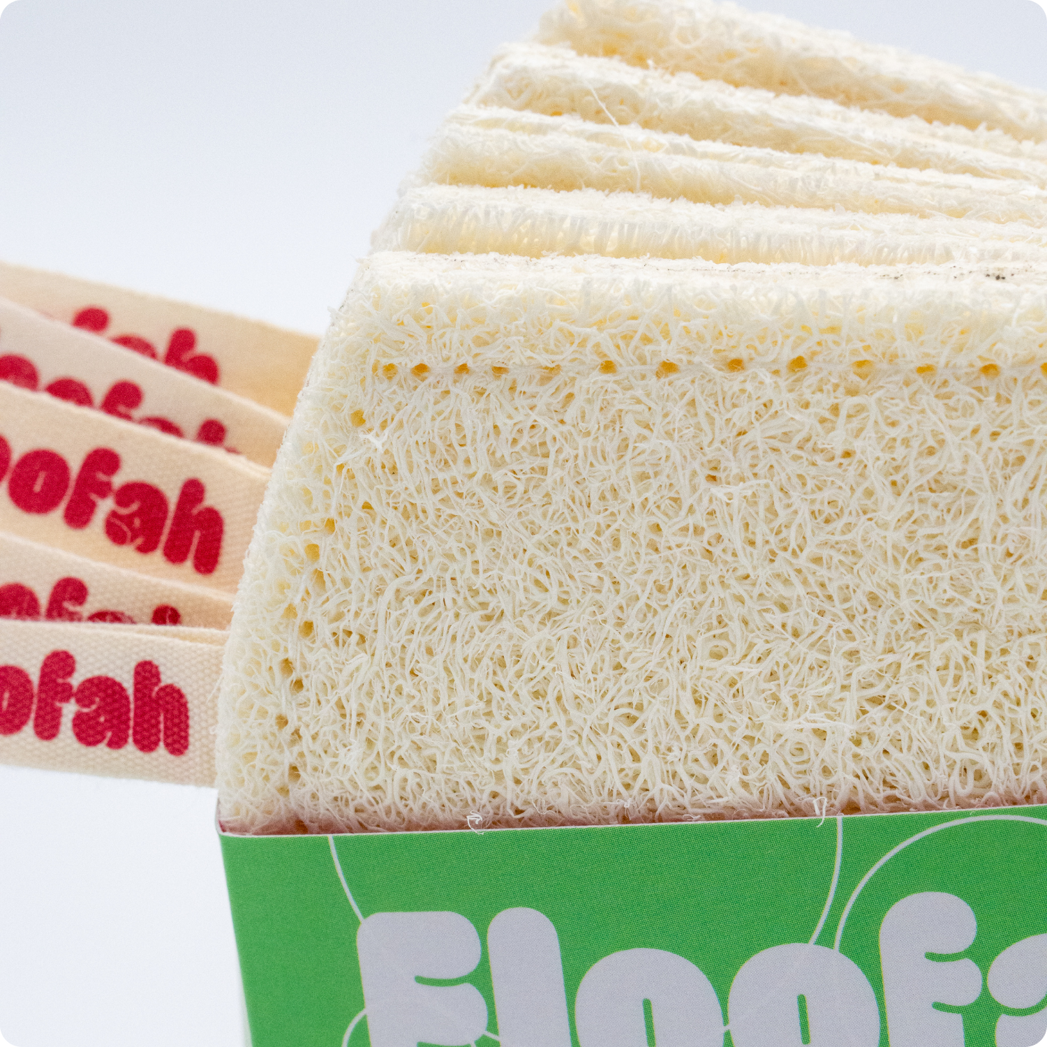 Floofah Luffa Fiber Kitchen Sponge - 2 pack of 5 sponges (10 total)
