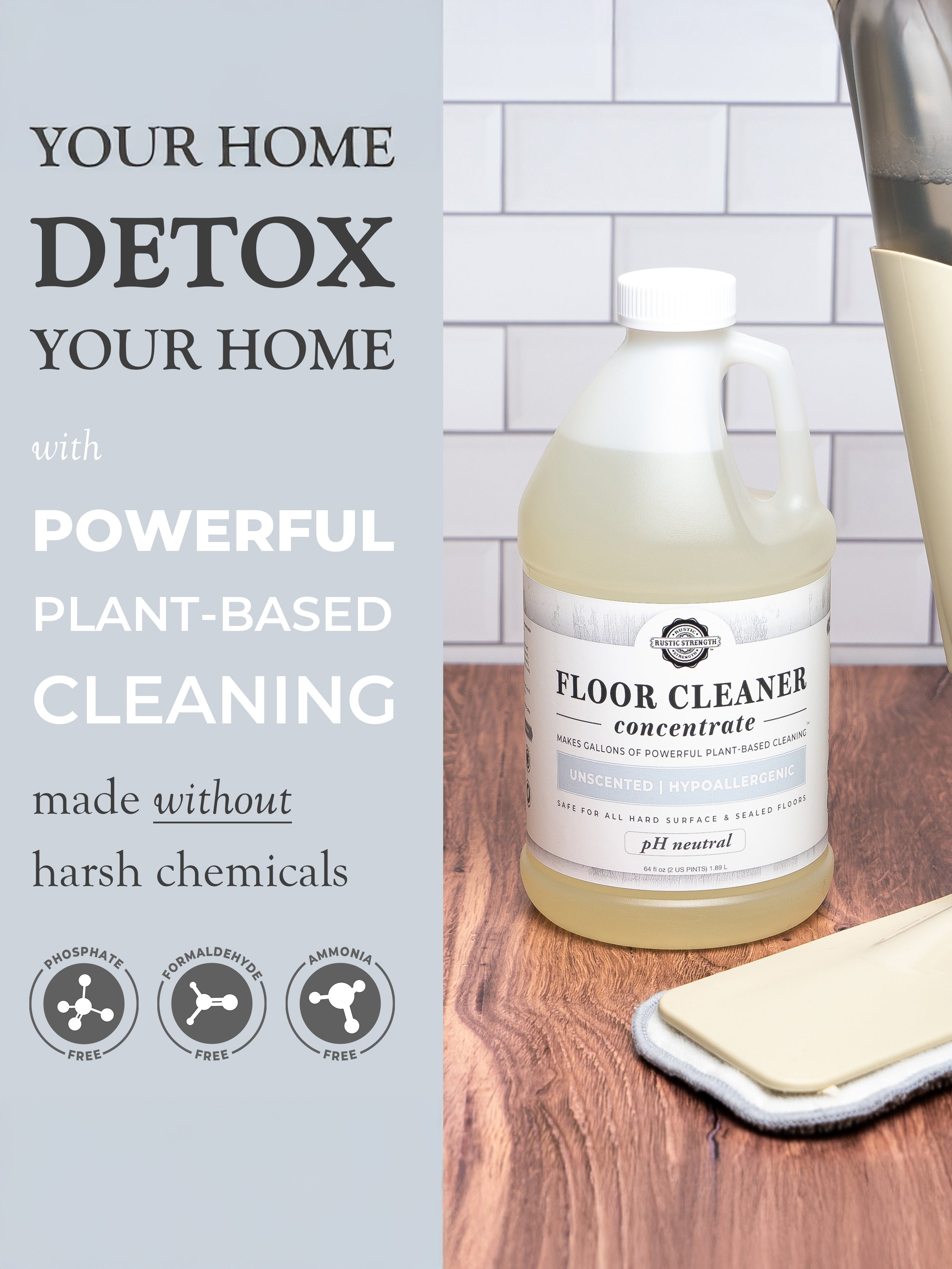 Floor Cleaner Concentrate | Lavender & Lemon | 2- 1 Gallon Bottles