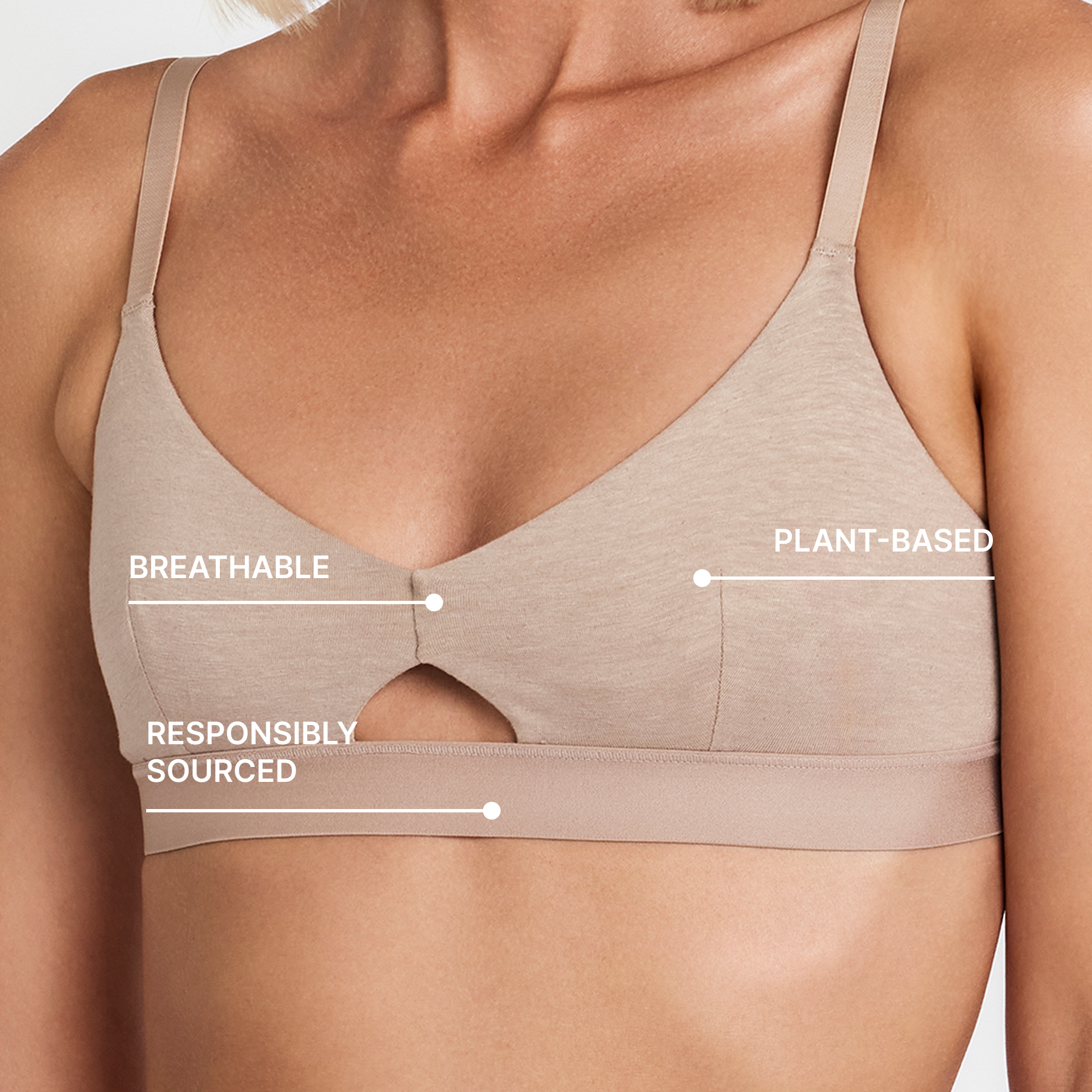 Net Positive Keyhole Bra