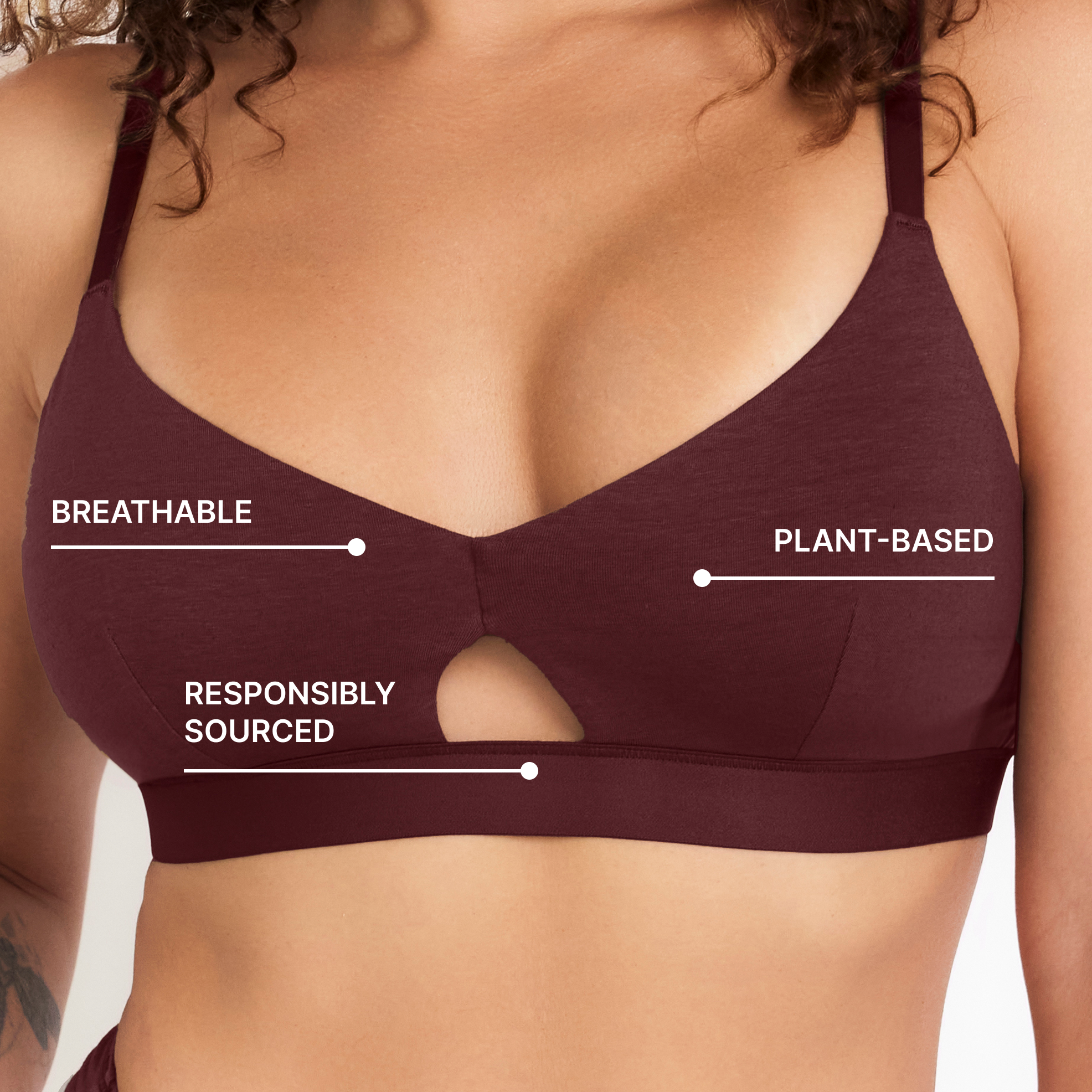 Net Positive Keyhole Bra