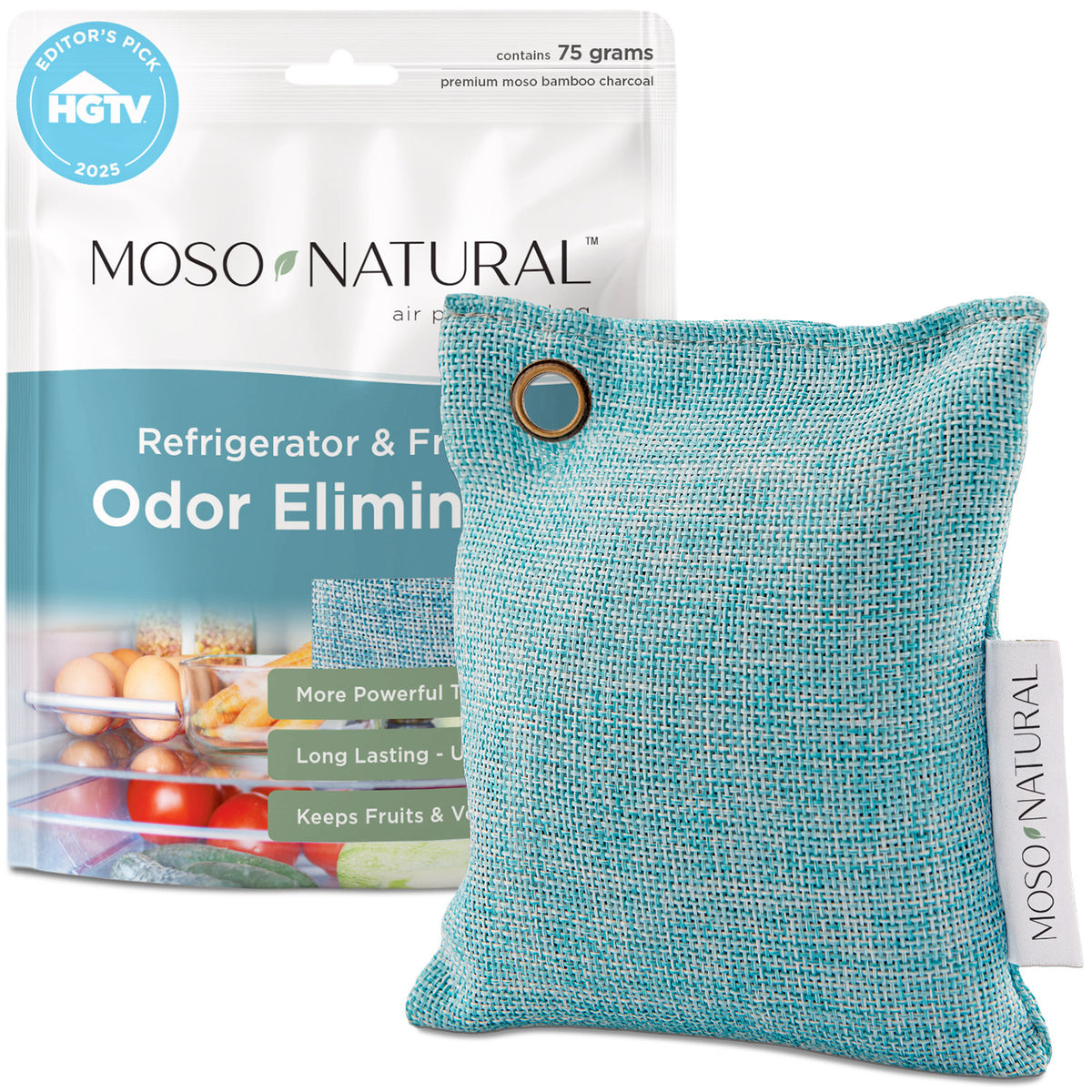 Moso Natural Air Purifier, Filter & Freshener - Fridge Odor Eliminator
