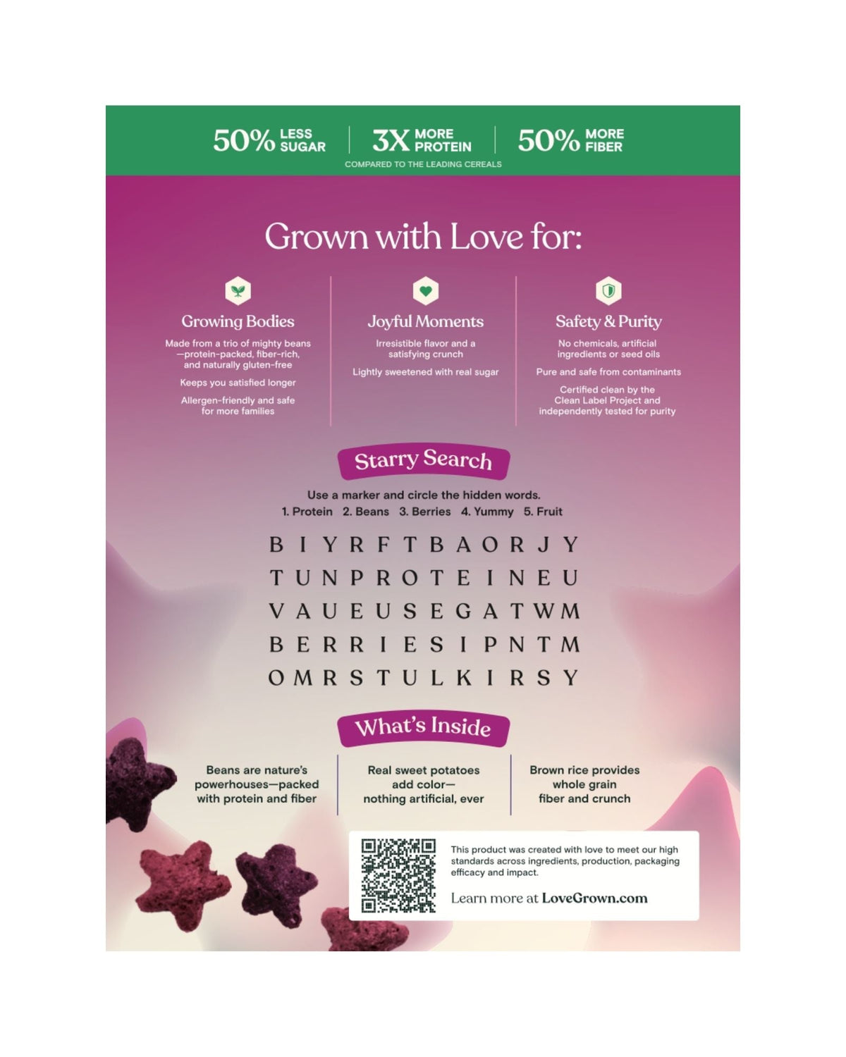 Love Grown Truly Fruity Stars Cereal