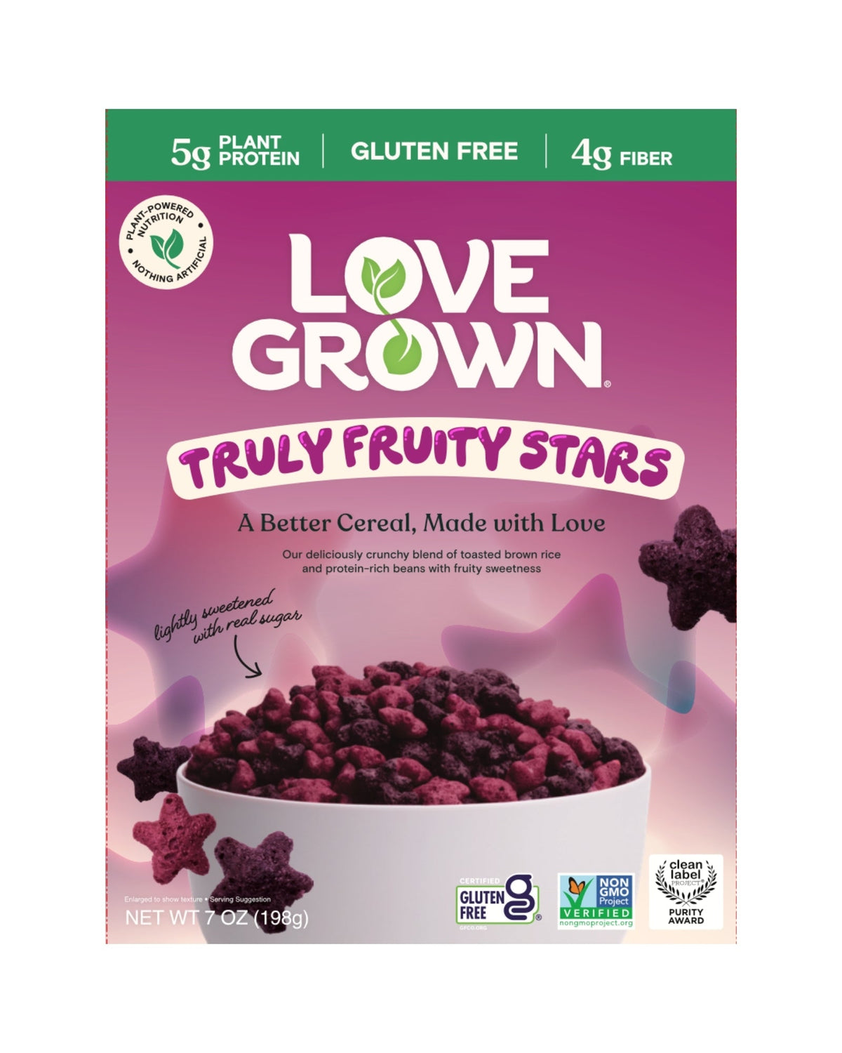 Love Grown Truly Fruity Stars Cereal