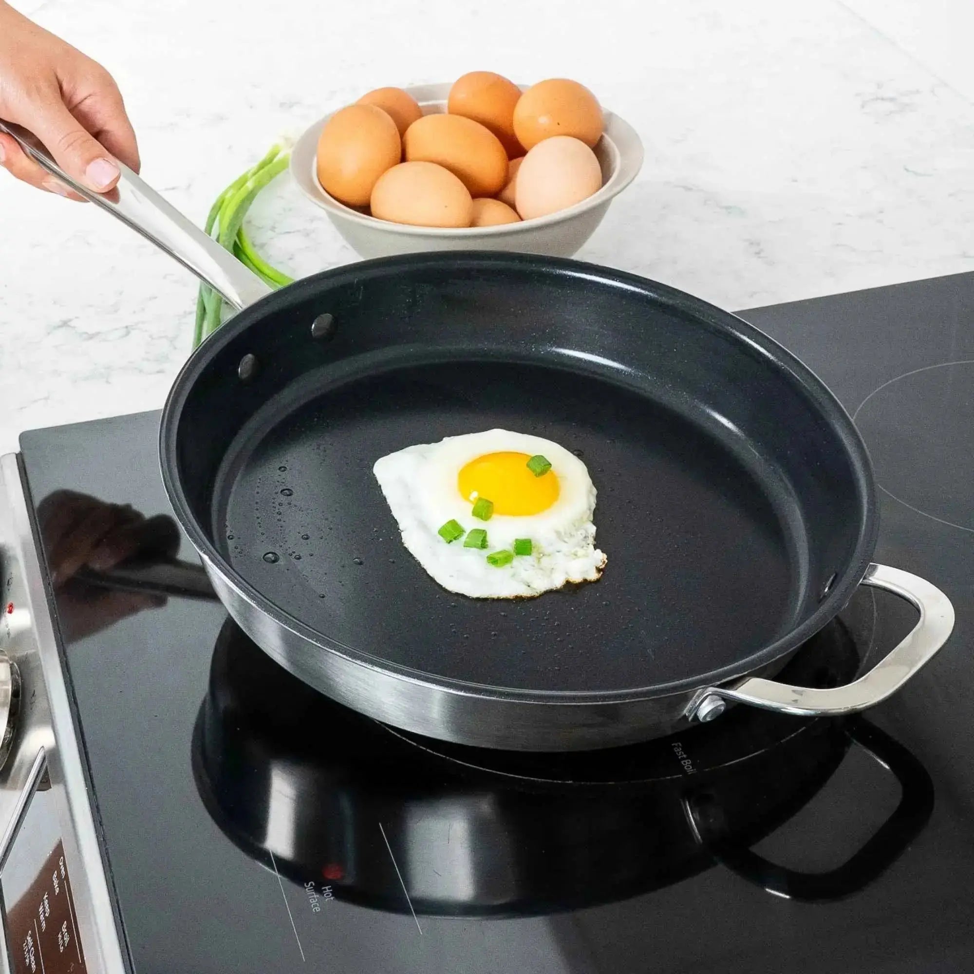 Alva Cookware 5-Ply Nonstick Stainless Frying Pan