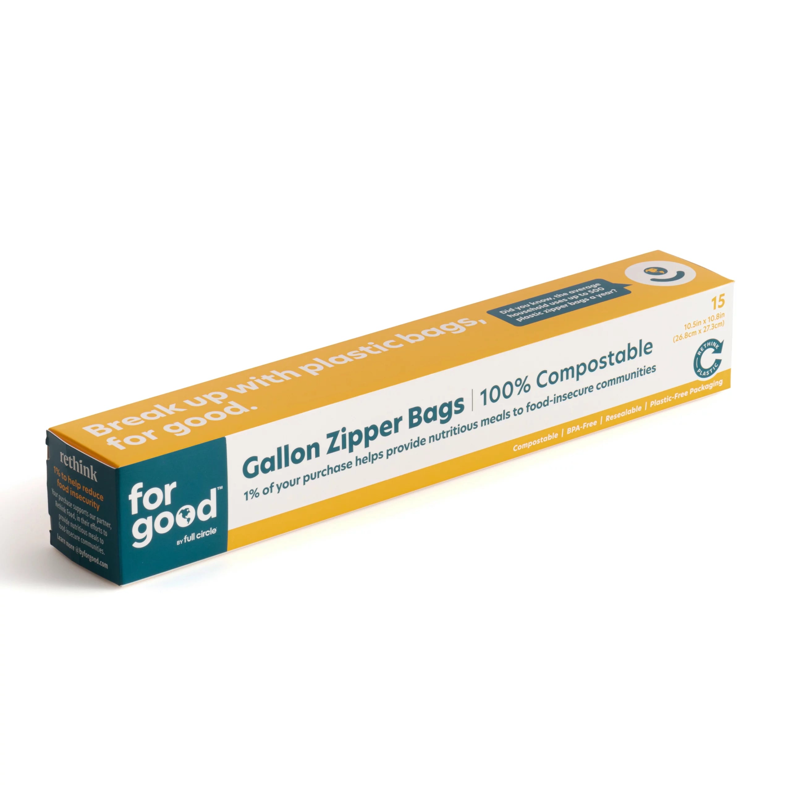 Full Circle Compostable Gallon Storage Bags - 15 Count