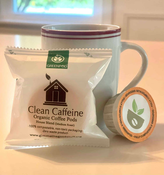 Clean Caffeine | Certified Non-Toxic 100% Compostable K-Cups with Prem