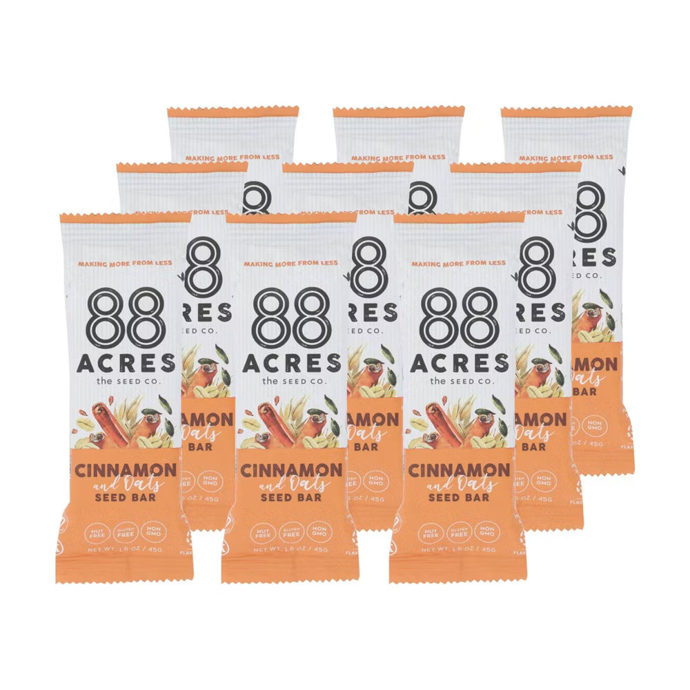 88 Acres Seed Bars Oats and Cinnamon (9-Pack, 1.6 Oz. Each)