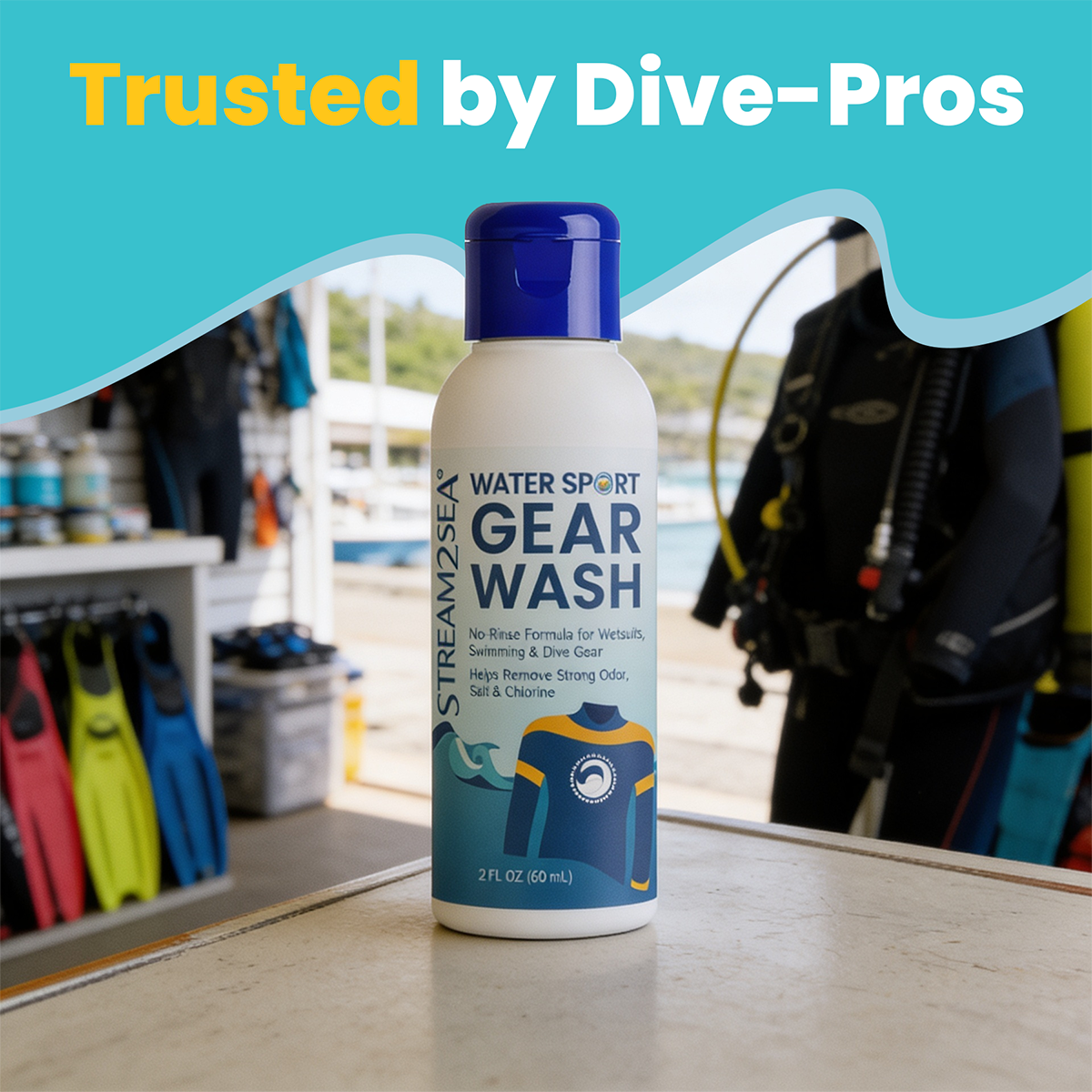 Stream2Sea Water Sport Gear Wash 16 fl. oz.