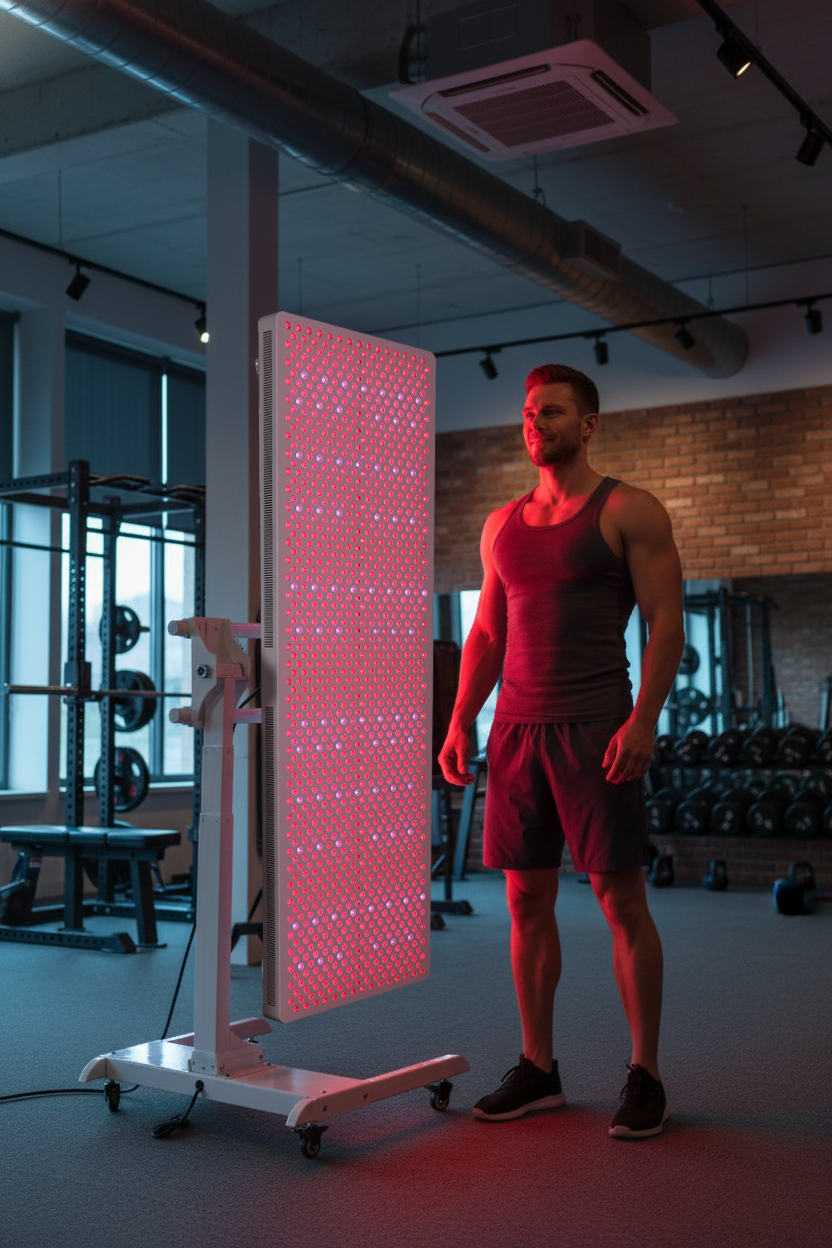 RDPro6000-FS7: Institutional-Grade Full-Body LED Light Therapy Panel with Motorized Stand