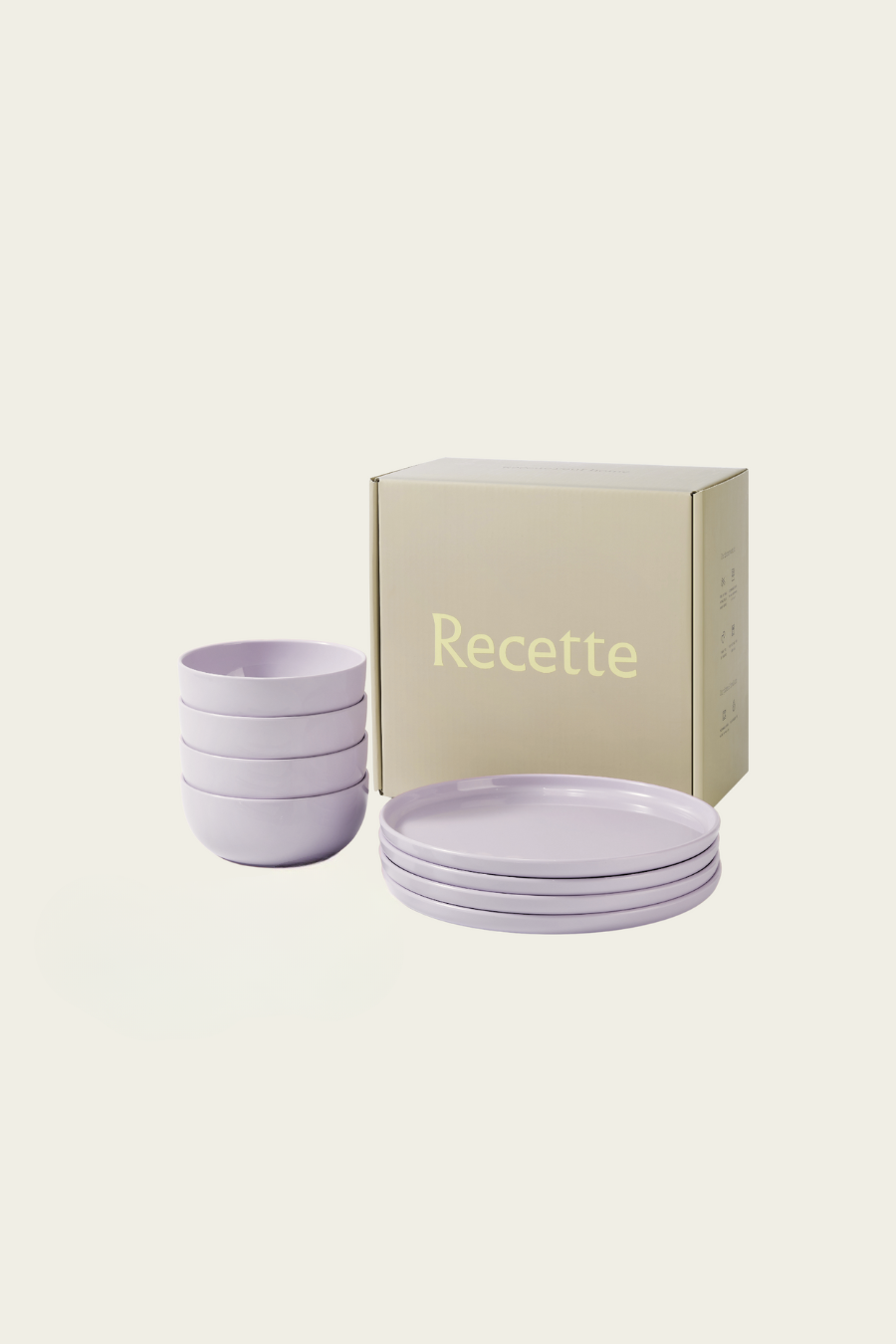 Recette Plate and Bowl Set | Gray