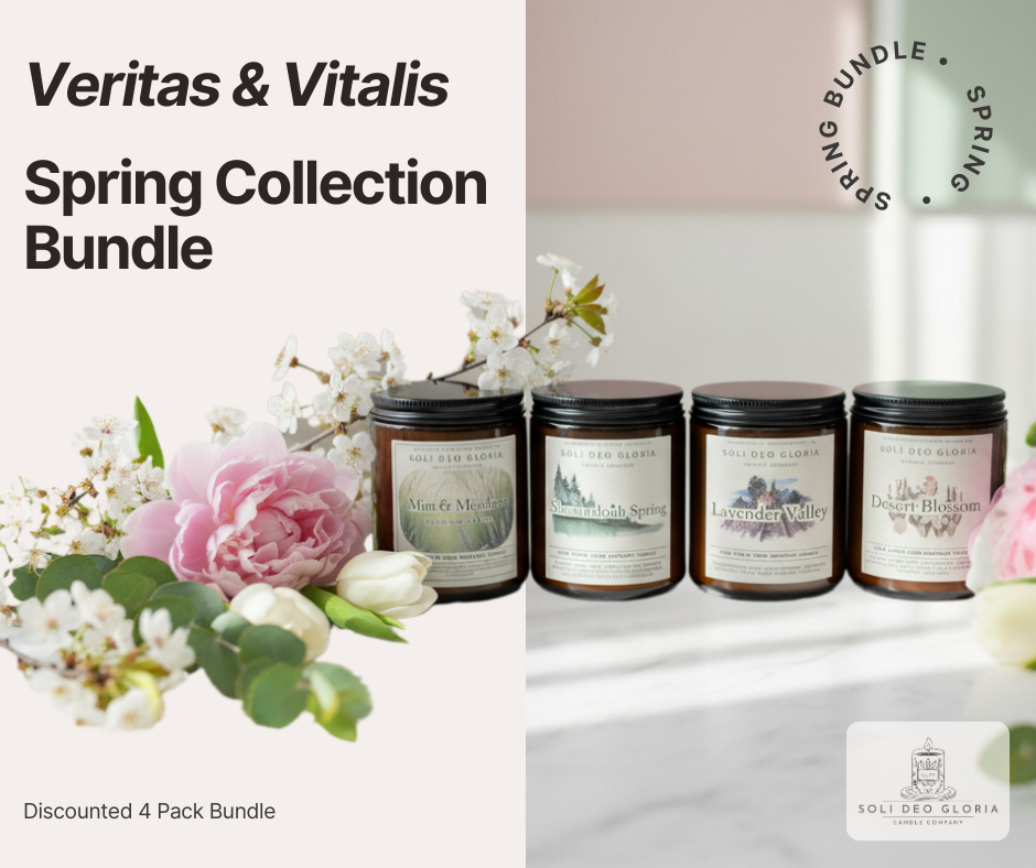 Soli Deo Gloria Candle Company Veritas & Vitalis Spring Collection | Hand-Poured 100% Beeswax Candle Gift Set
