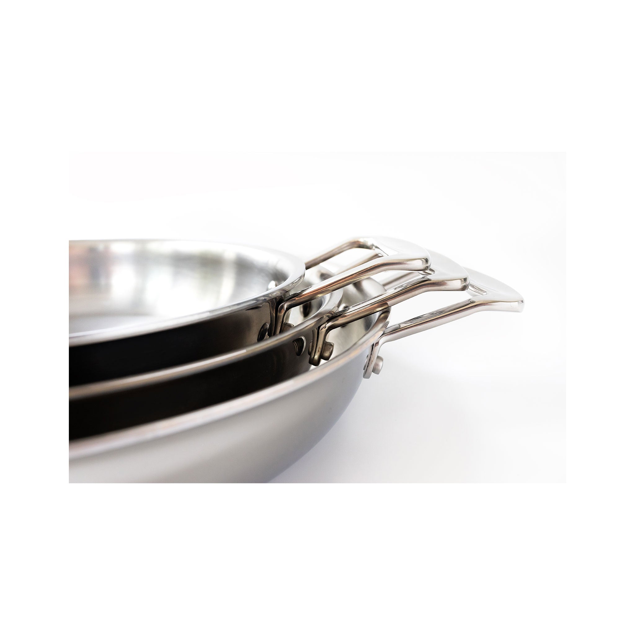 360 Cookware 3- Piece Fry Pan Set With Short Handles