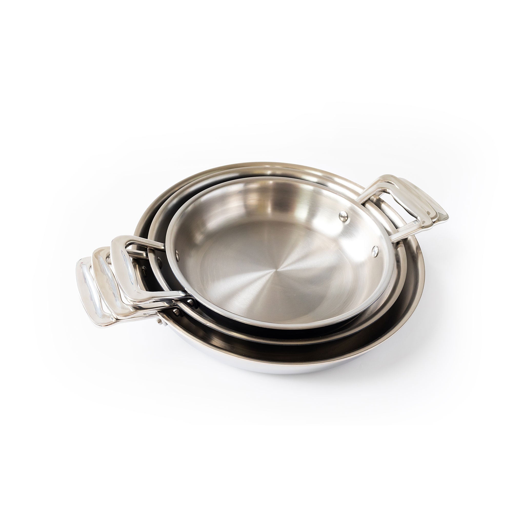 360 Cookware 3- Piece Fry Pan Set With Short Handles