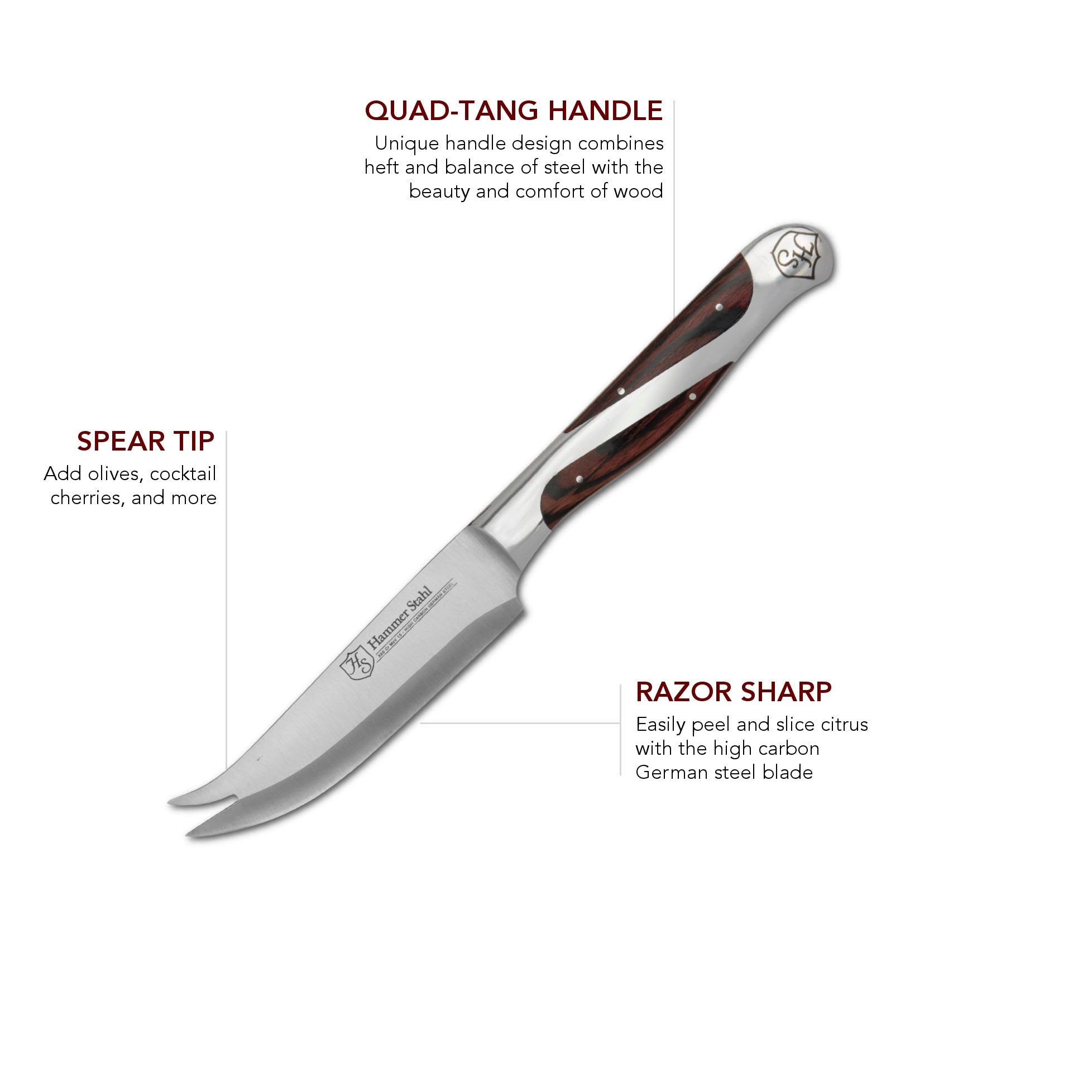 Heritage Steel Hammer Stahl 5" Bar Knife