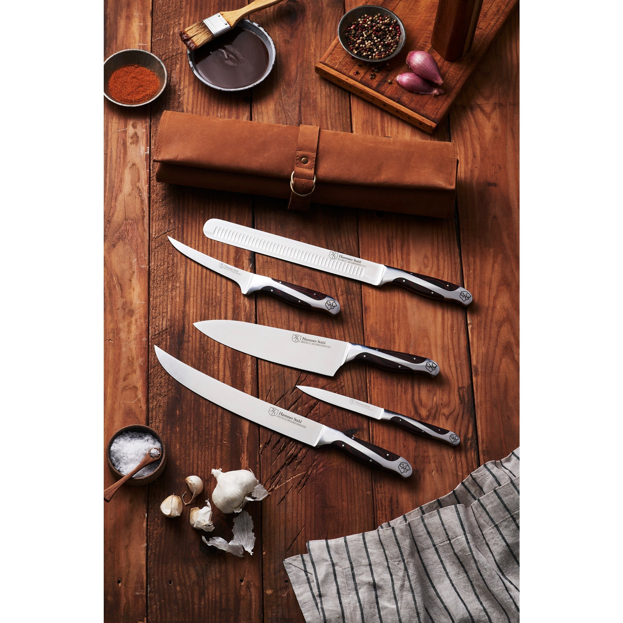 Heritage Steel Hammer Stahl Barbecue Knife Set