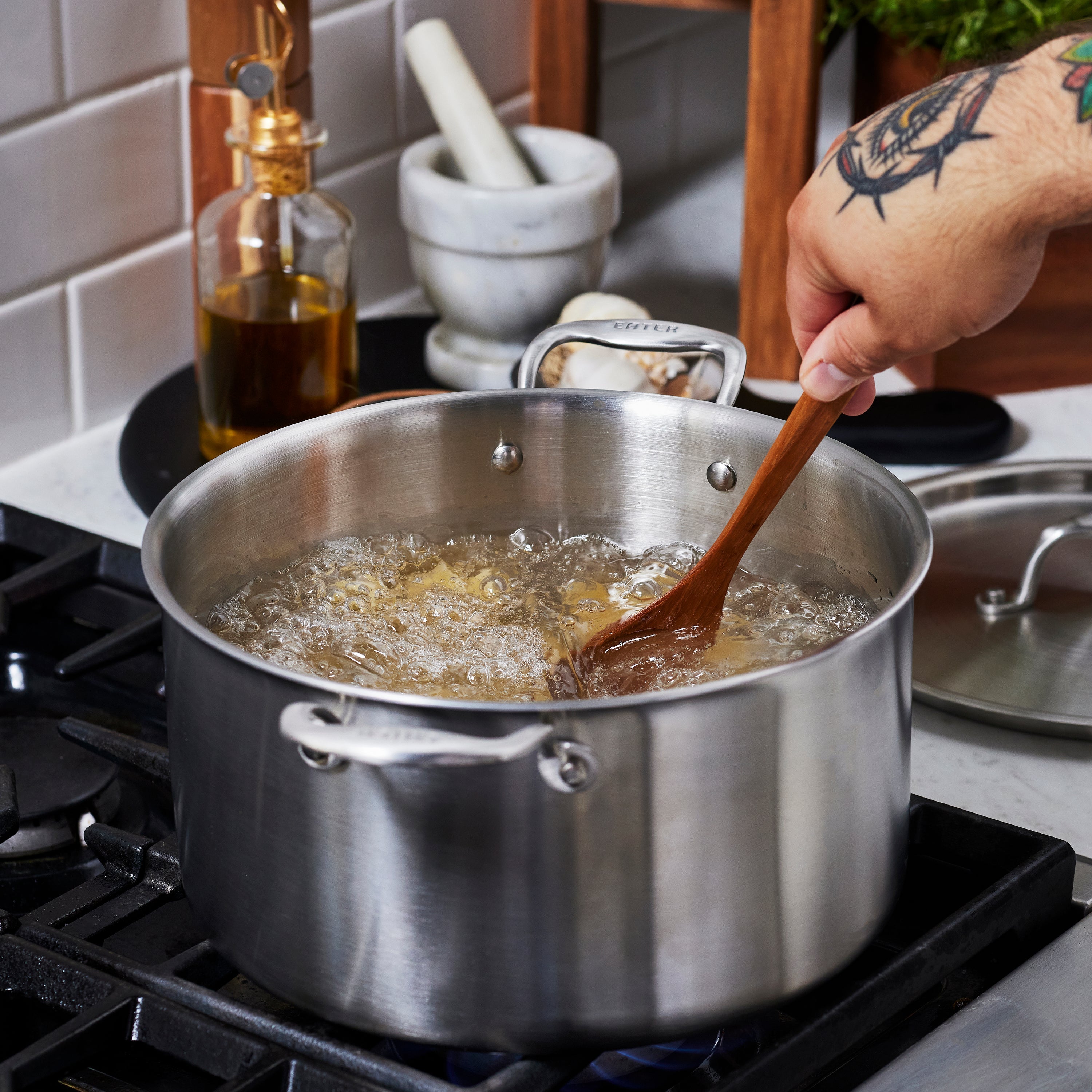 Heritage Steel Eater Series  8 Quart Stock Pot with Lid