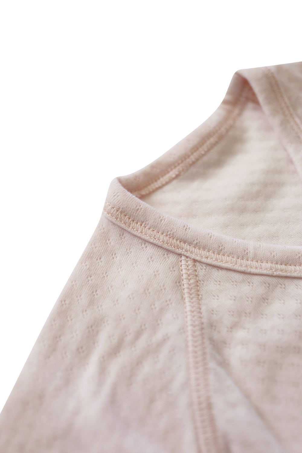 Dodo Banana soft pink pointelle baby kimono onesie