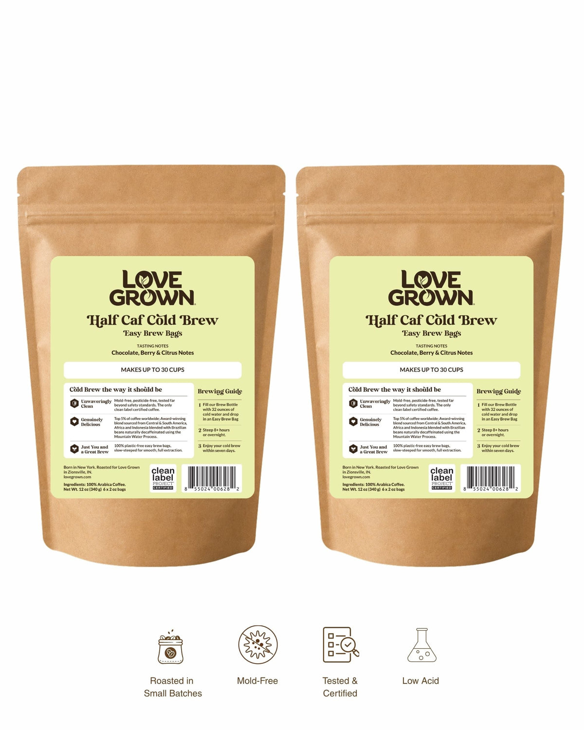 Love Grown Cold Brew Easy Brew Bags