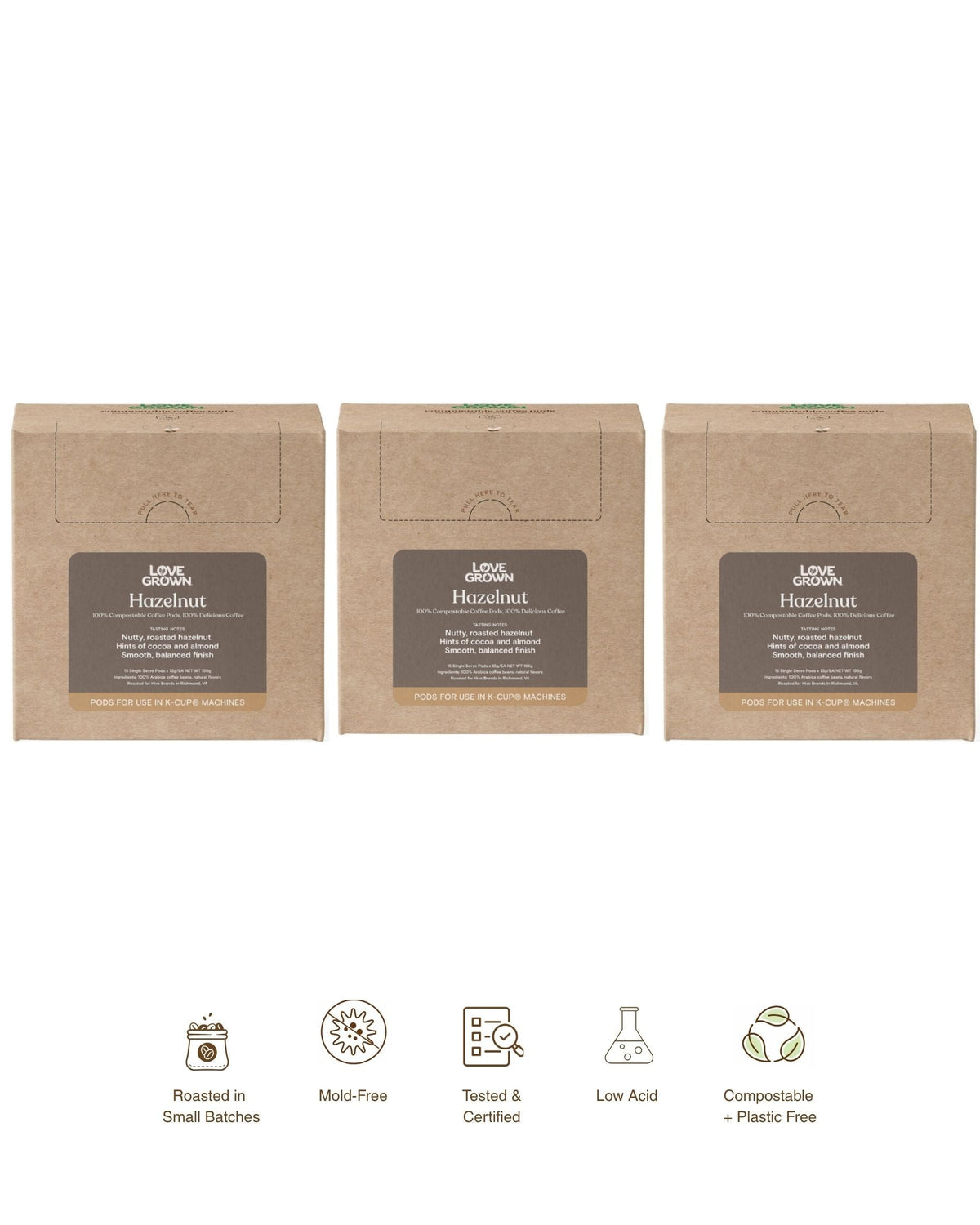 Love Grown Hazelnut Compostable Coffee Pods