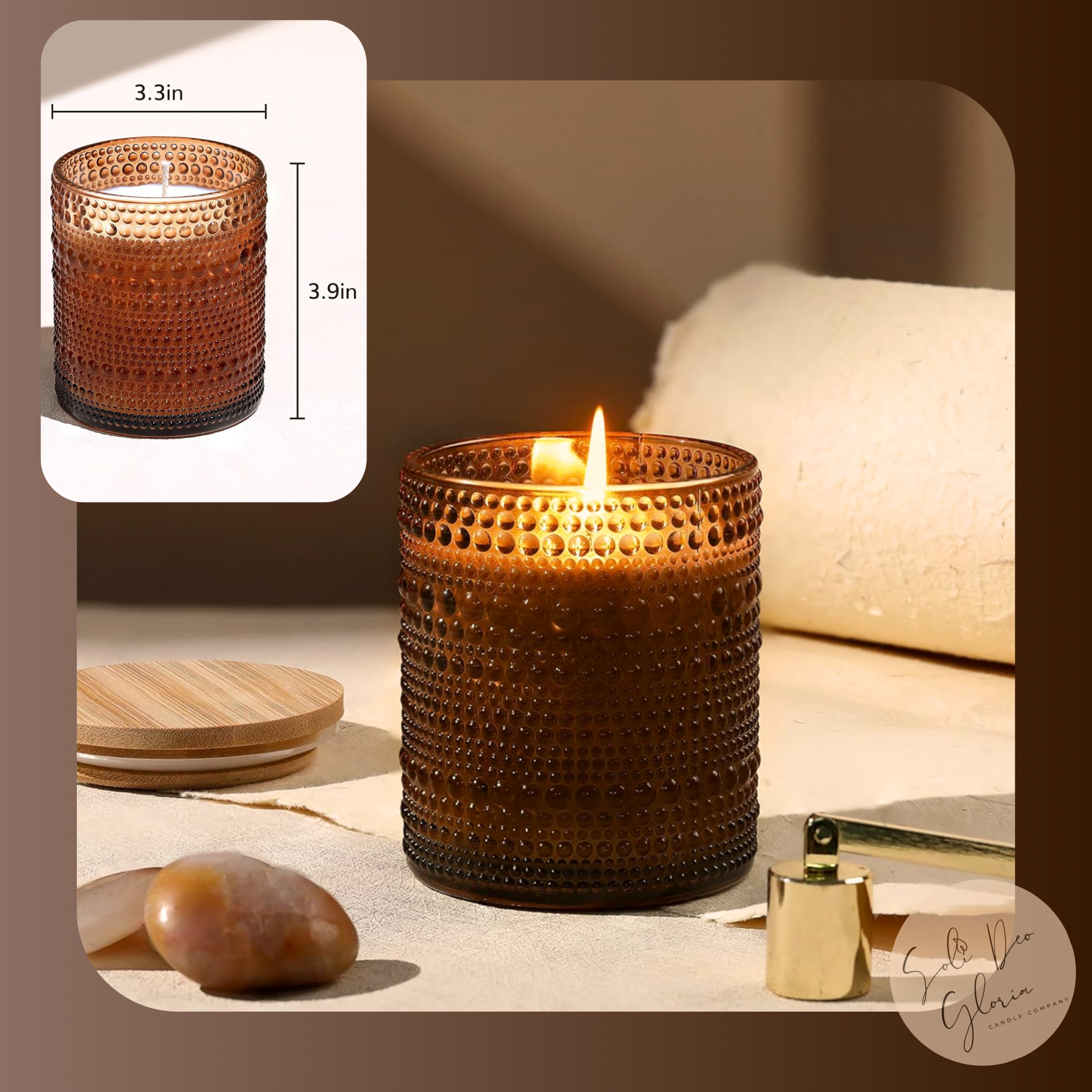 Soli Deo Gloria Candle Company Vanilla Latte | Coffee & Vanilla Beeswax Candle