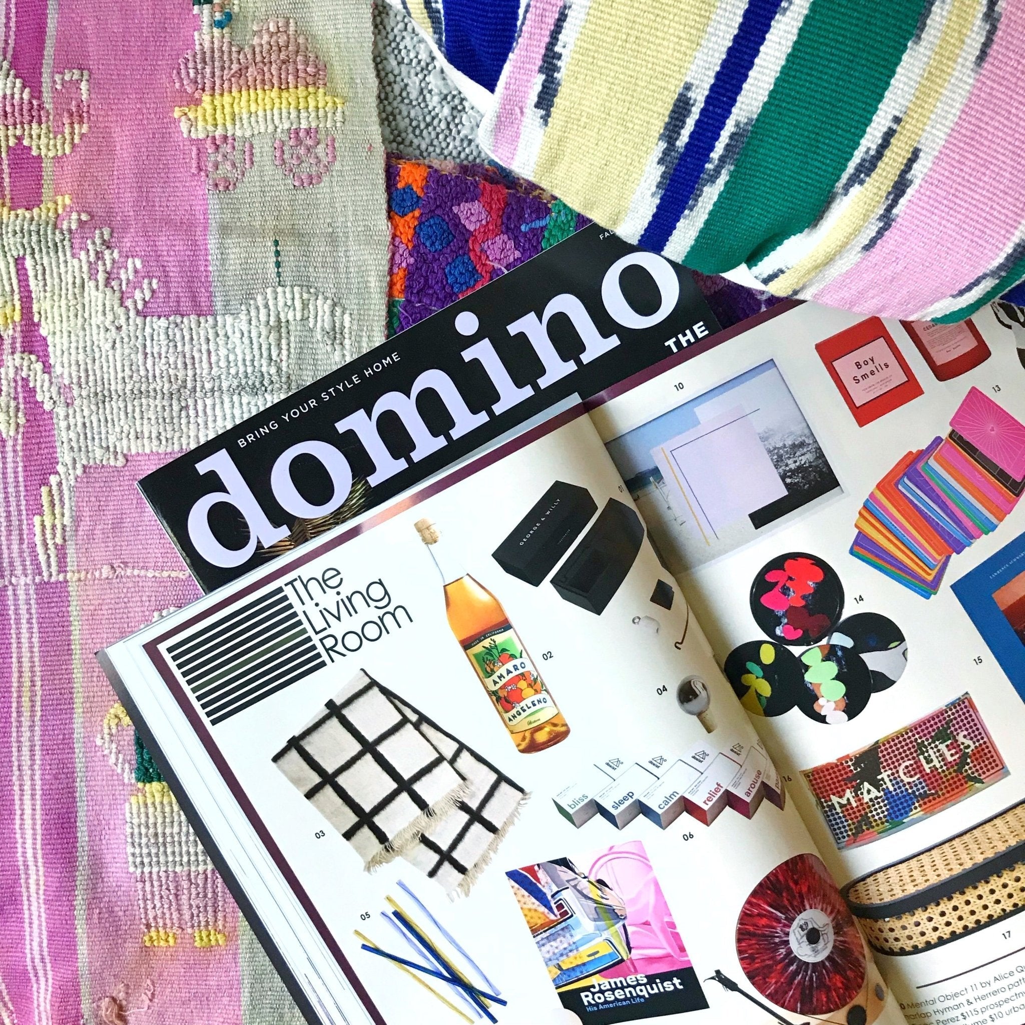 Archive New York Made to order -  Momos Grid Blanket- Natural White and Green