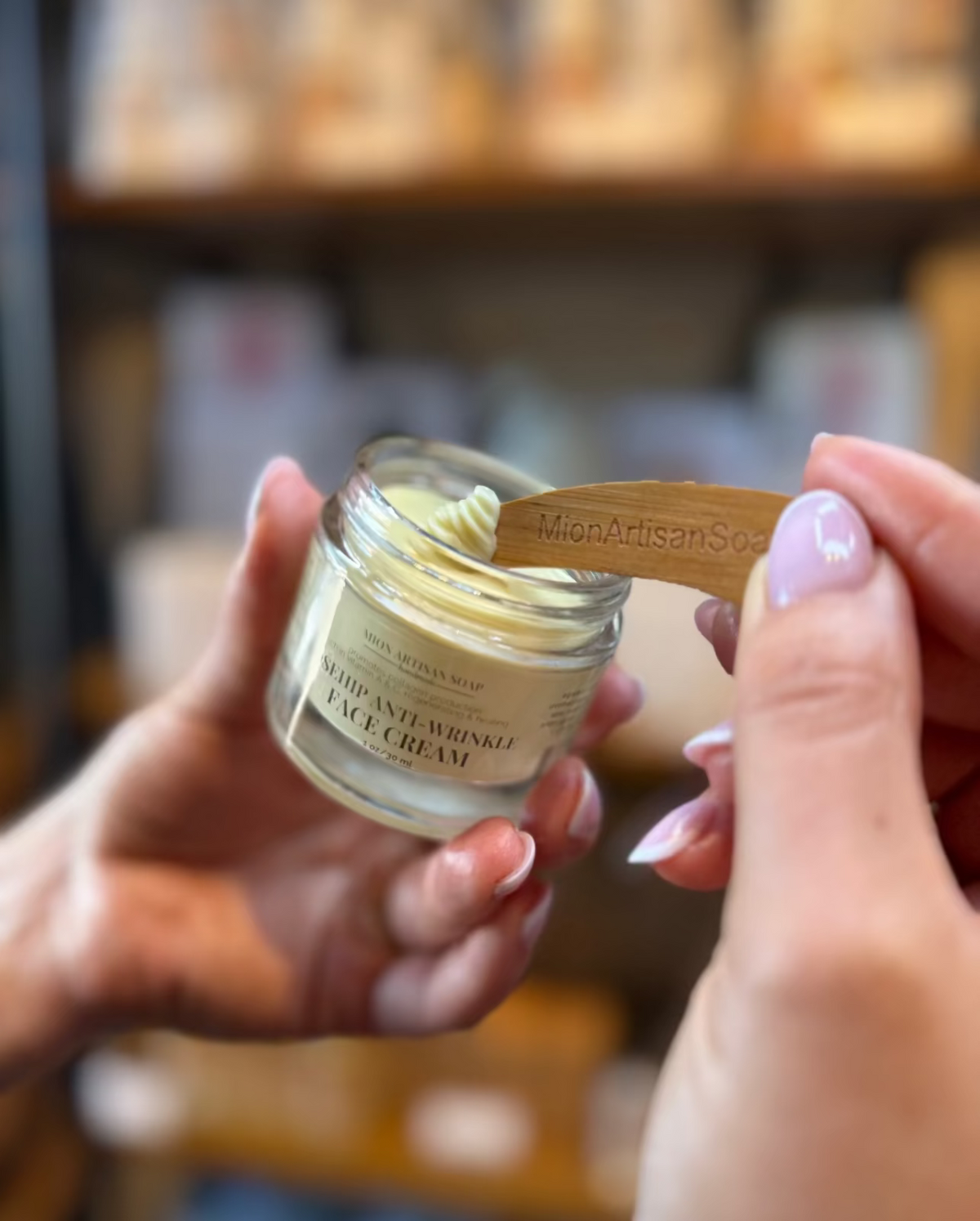 MION Artisan Soap Rosehip Anti-Wrinkle Face Cream | Light Texture | Rich in Vitamins A & C