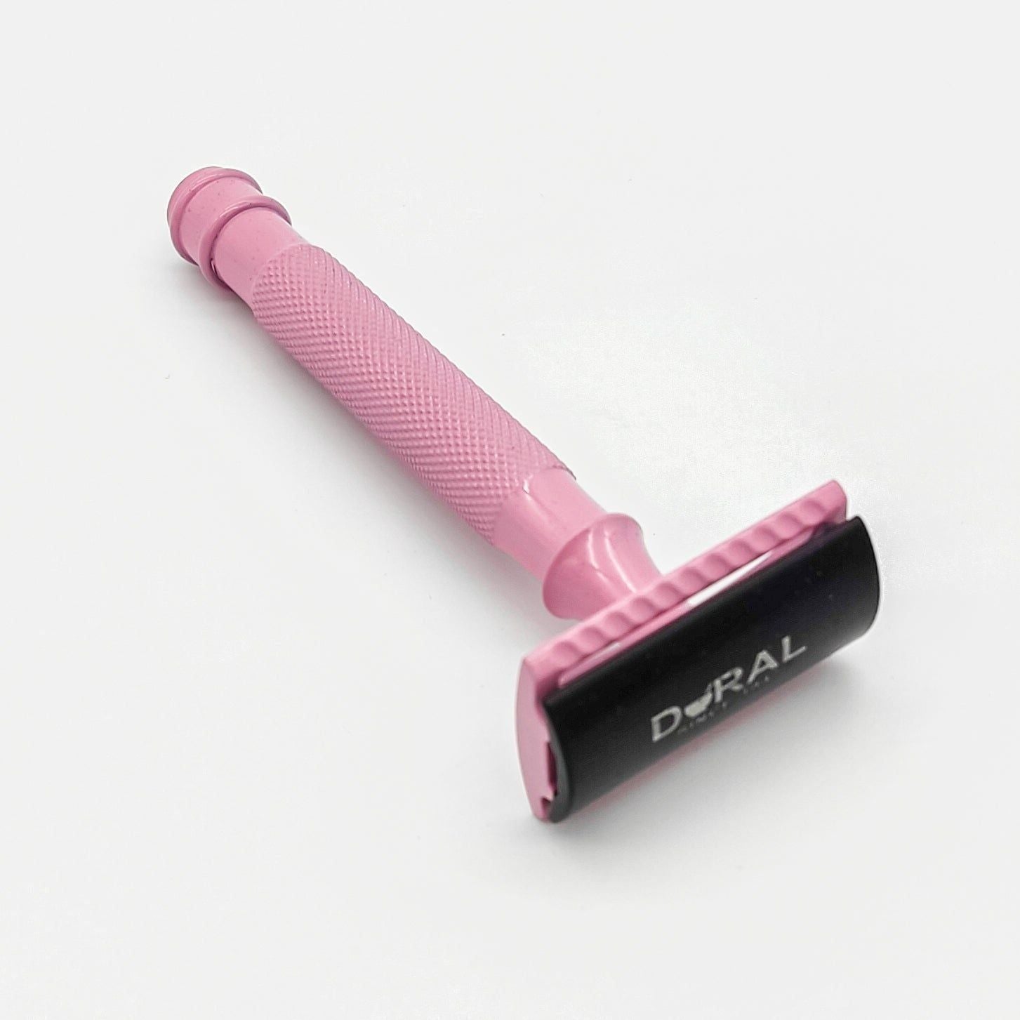 Pasteur Pharmacy Dural Heavy Stroud Head Double Edge Safety Razor Duty Pink/Black + Pouch