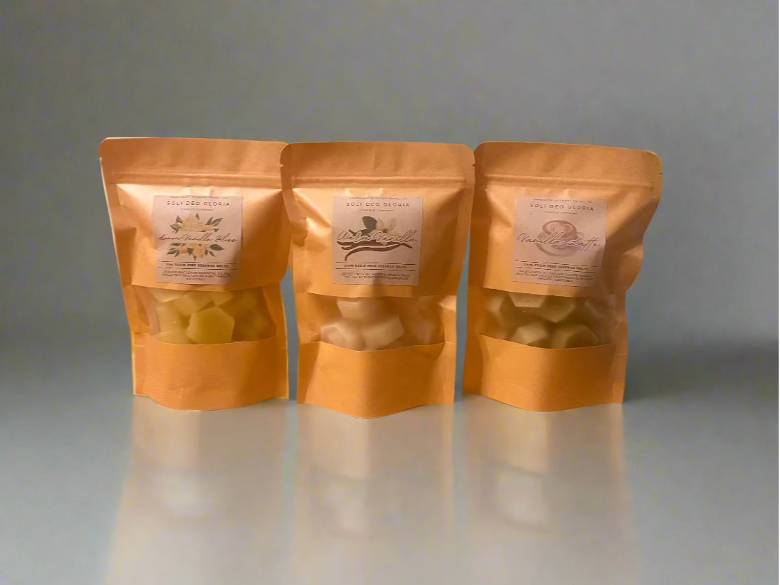 Soli Deo Gloria Candle Company Beeswax Wax Melts | Natural Essential Oil Wax Melts