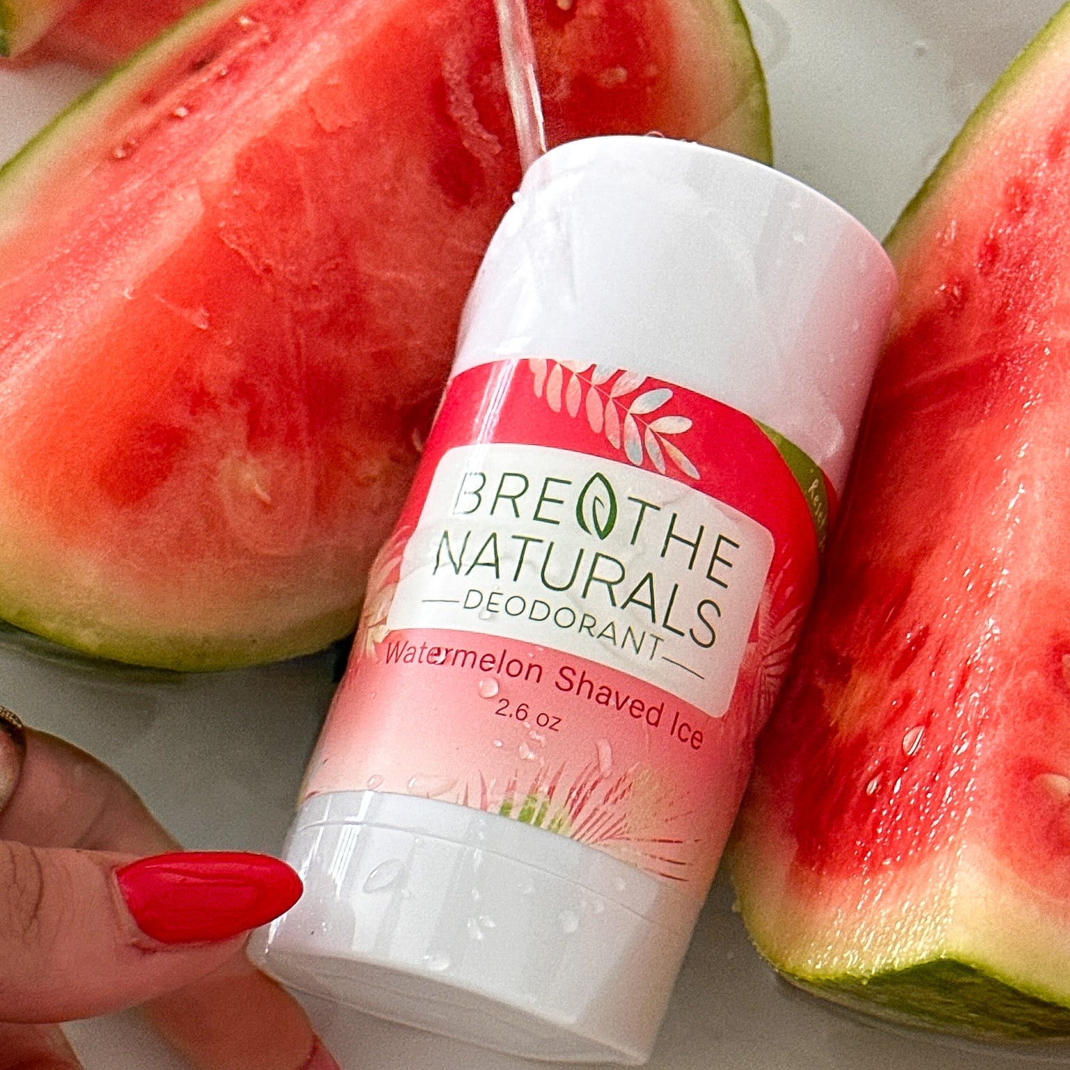 Breathe Naturals Deodorant Watermelon Shaved Ice - 2 Pack