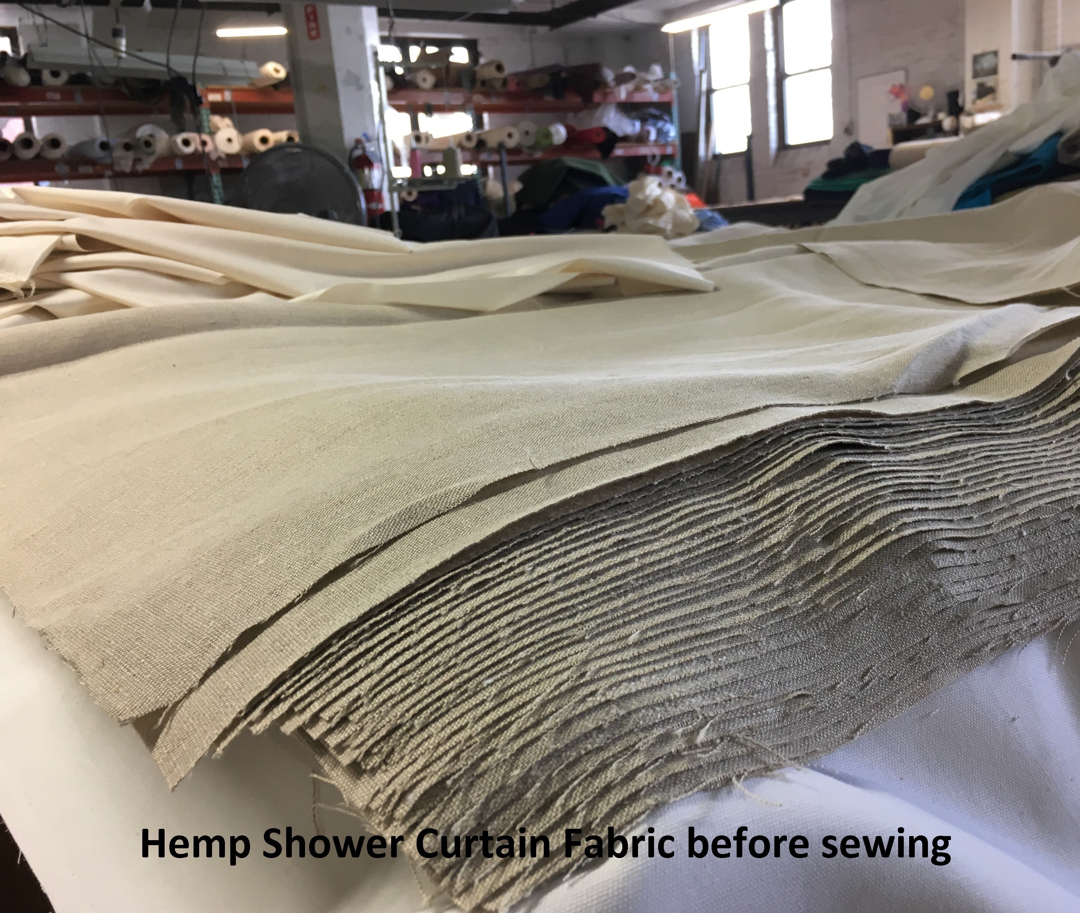 Bean Products Hemp Shower Curtain – Bath, Tub + Stall Sizes – Made in USA