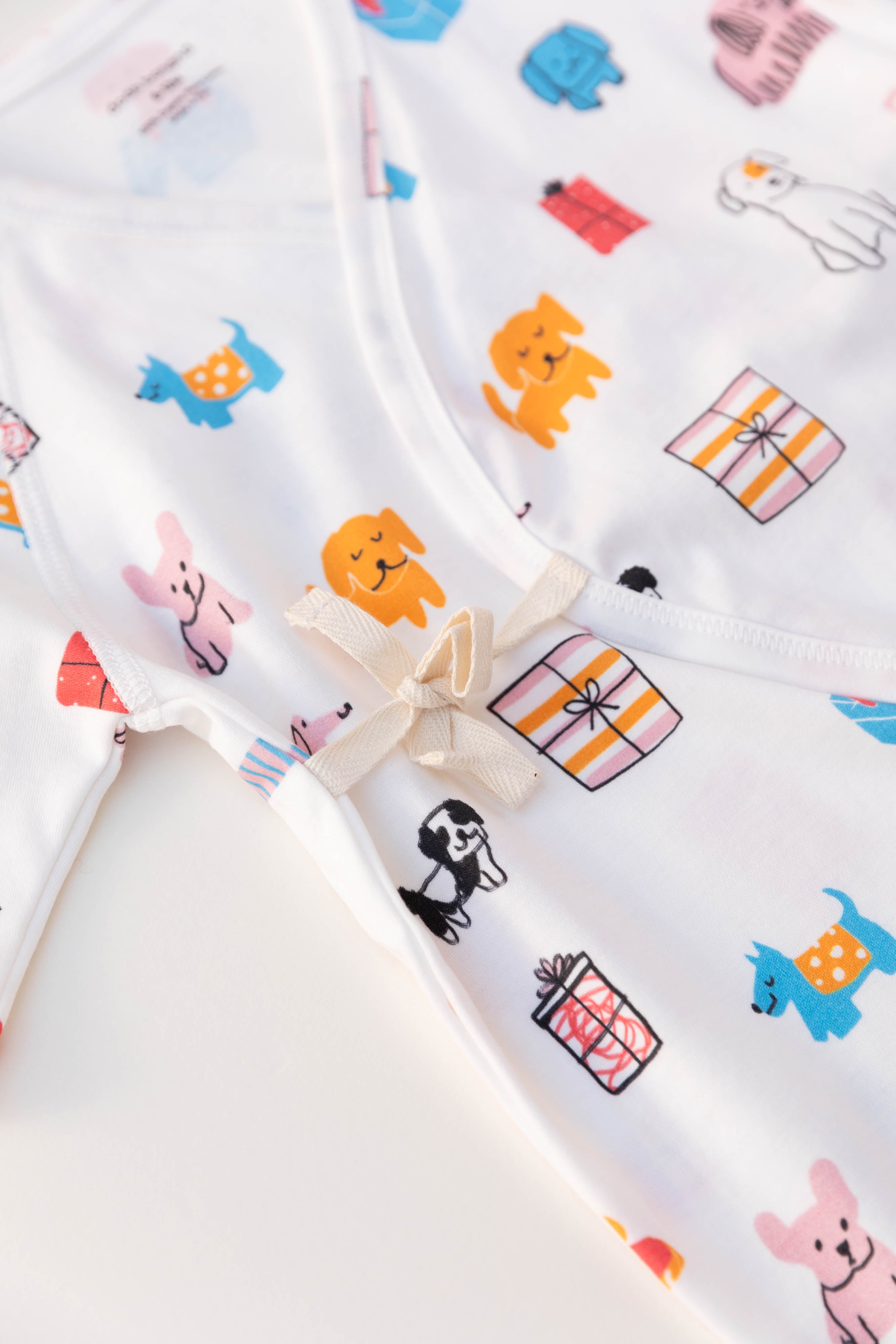 Dodo Banana Puppy Party Baby Kimono Onesie
