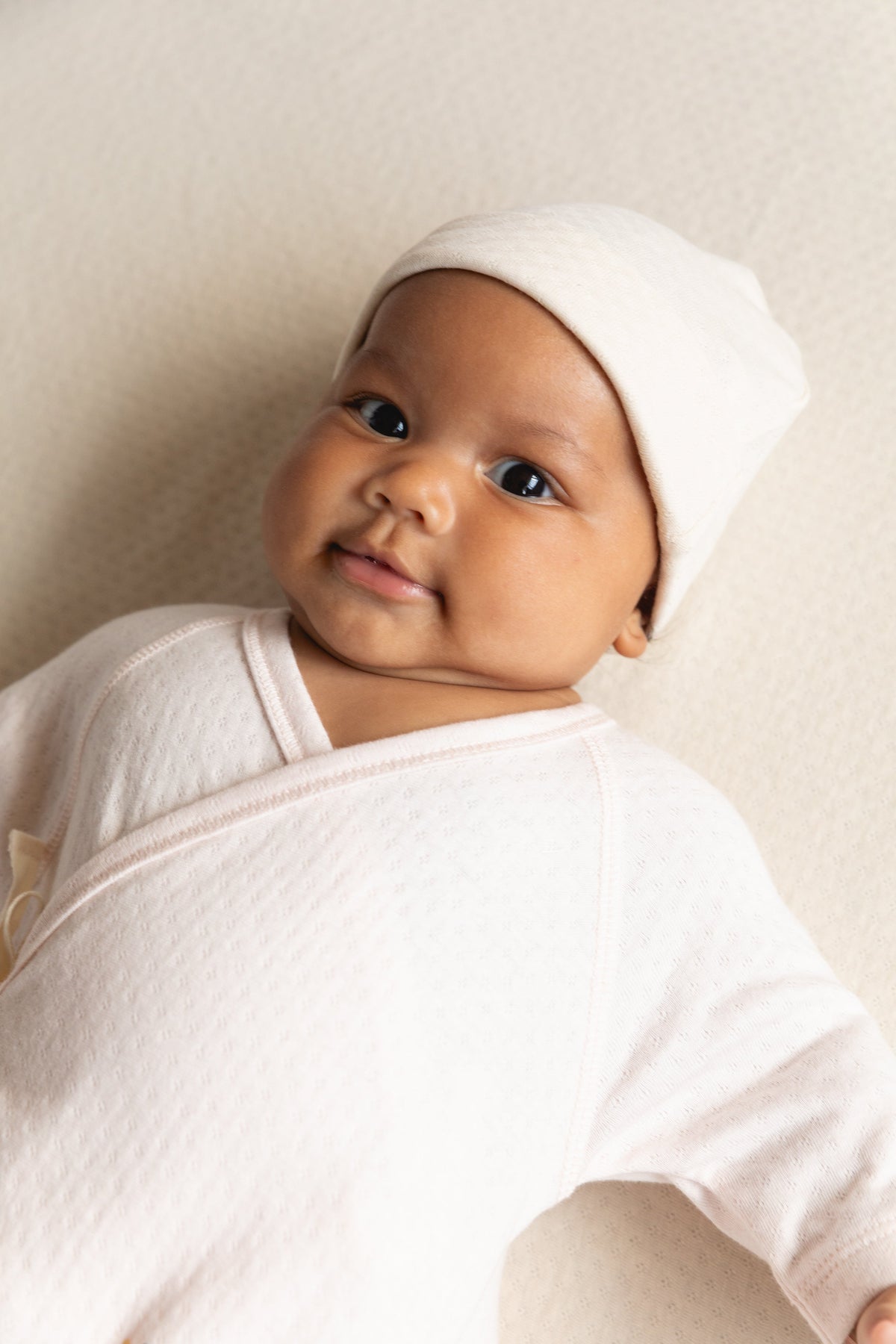 Dodo Banana white pointelle organic Pima cotton baby gift set