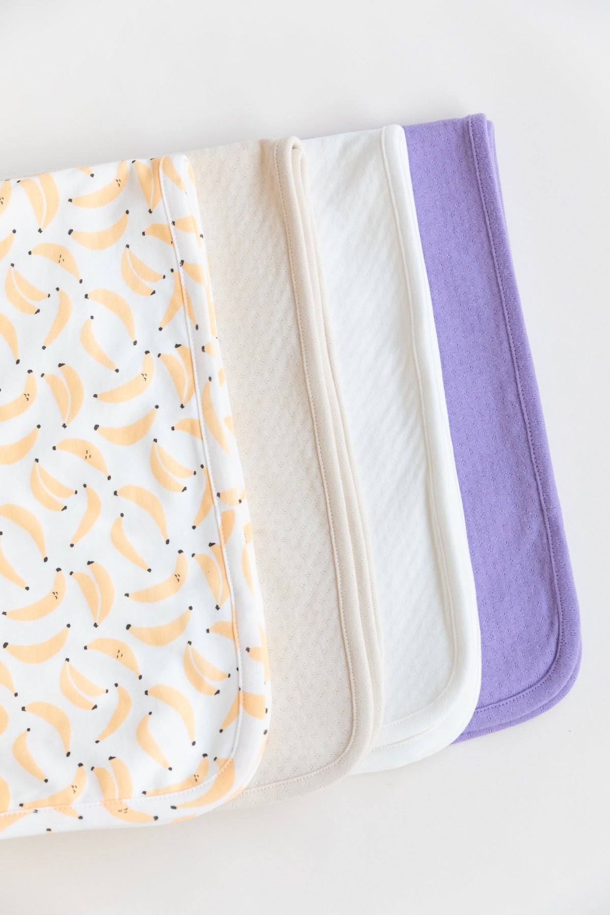 Dodo Banana ecru pointelle organic Pima cotton baby blanket