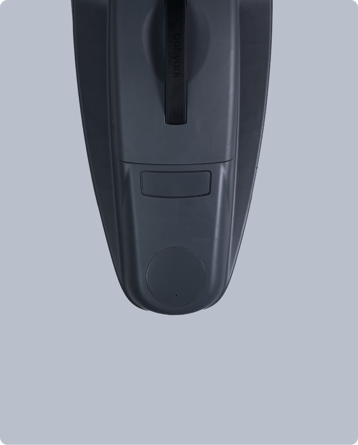 Black car seat on a light gray background