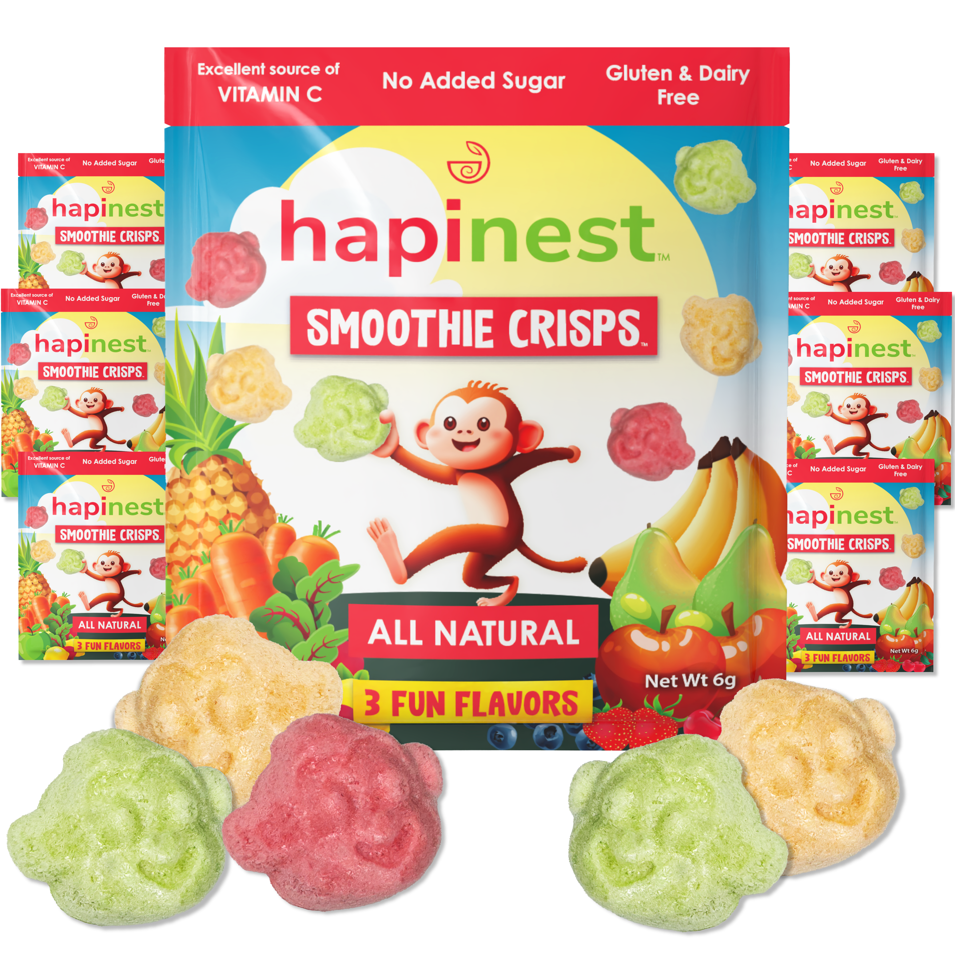 Hapinest Snacks 3 Fun Flavors