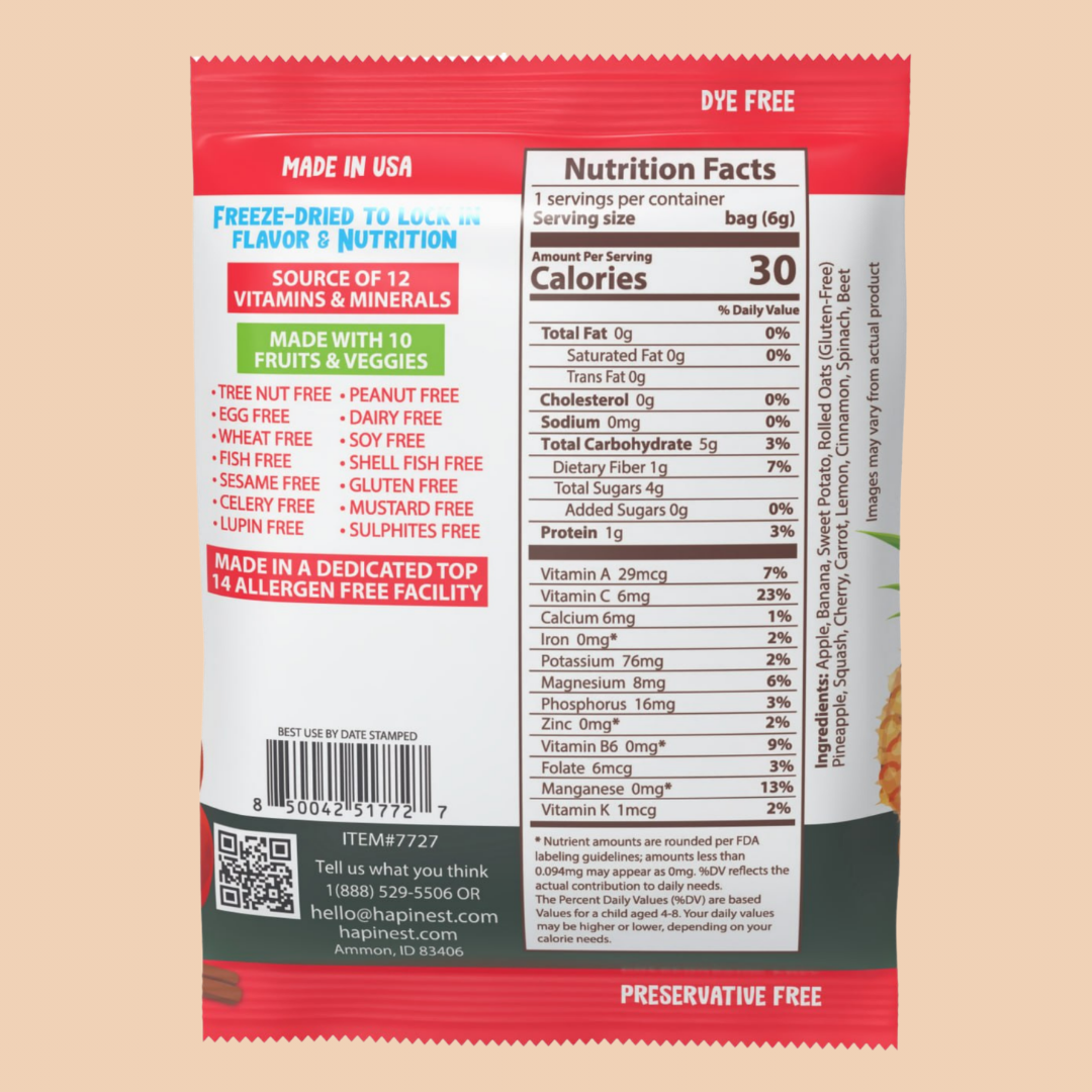 Hapinest Snacks Cinnamon Apple