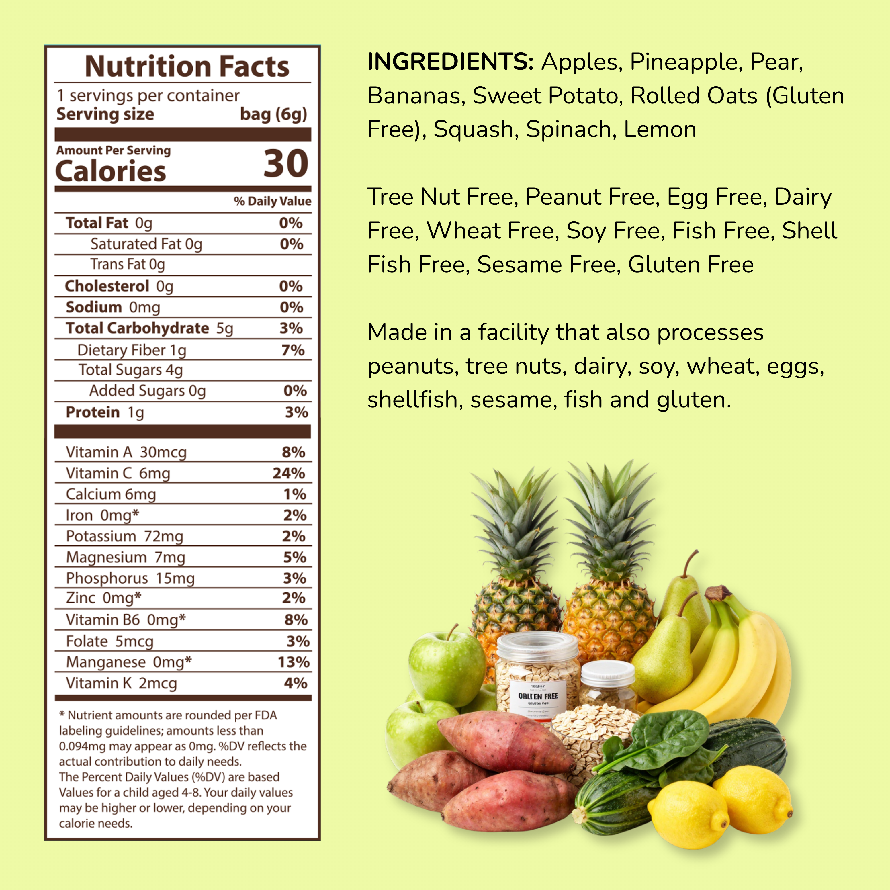 Hapinest Snacks Lemon Green Apple