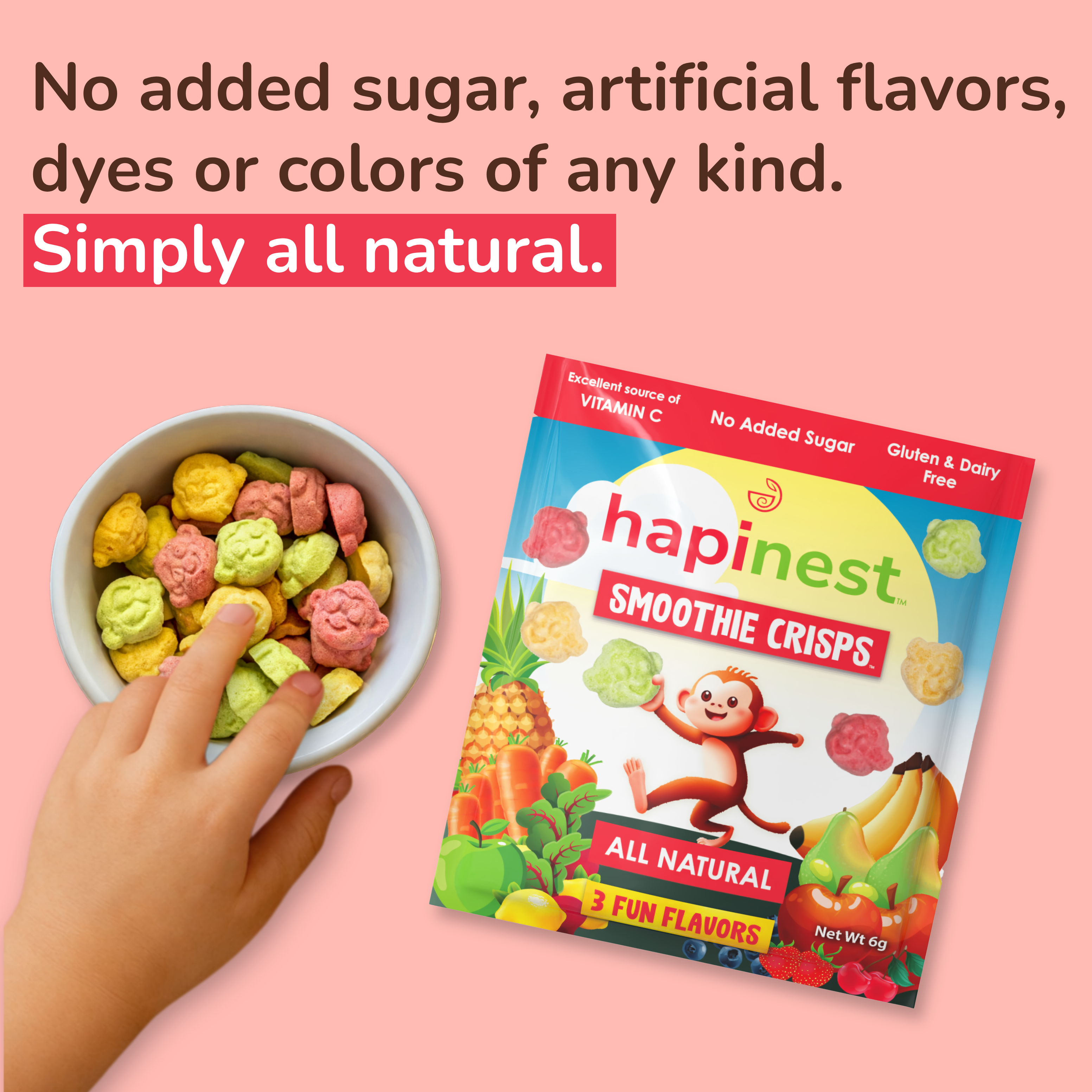Hapinest Snacks 3 Fun Flavors