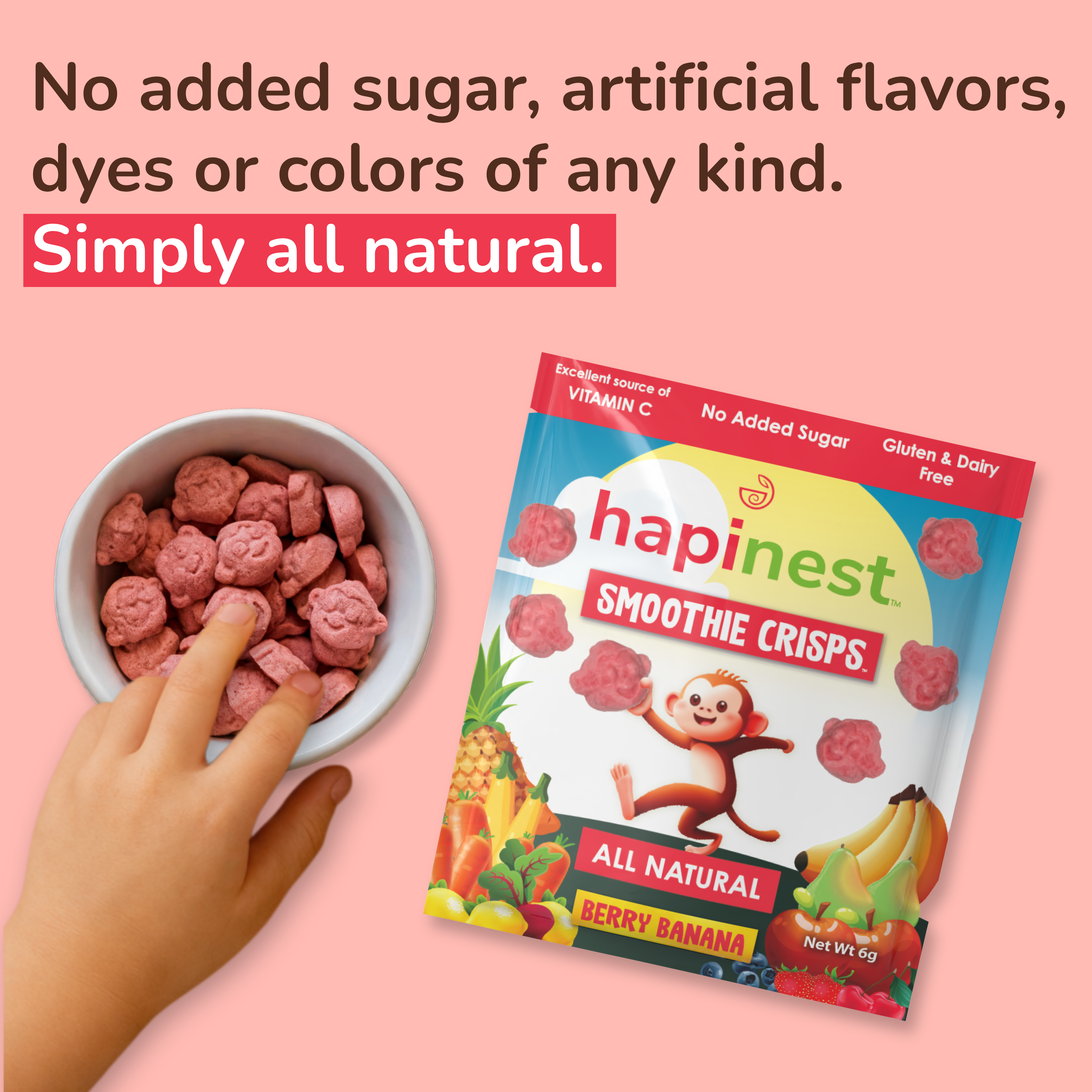 Hapinest Snacks Berry Banana