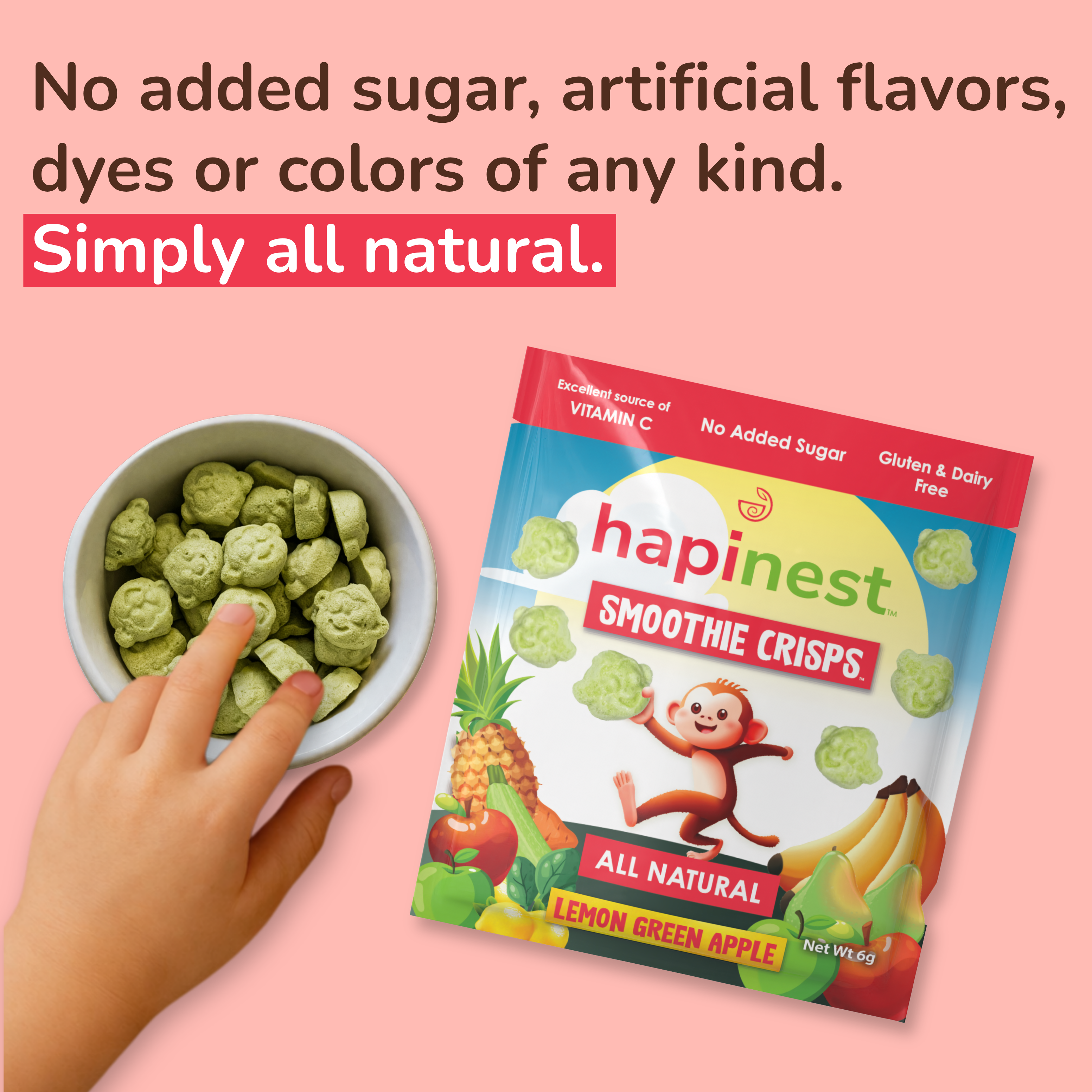 Hapinest Snacks Lemon Green Apple