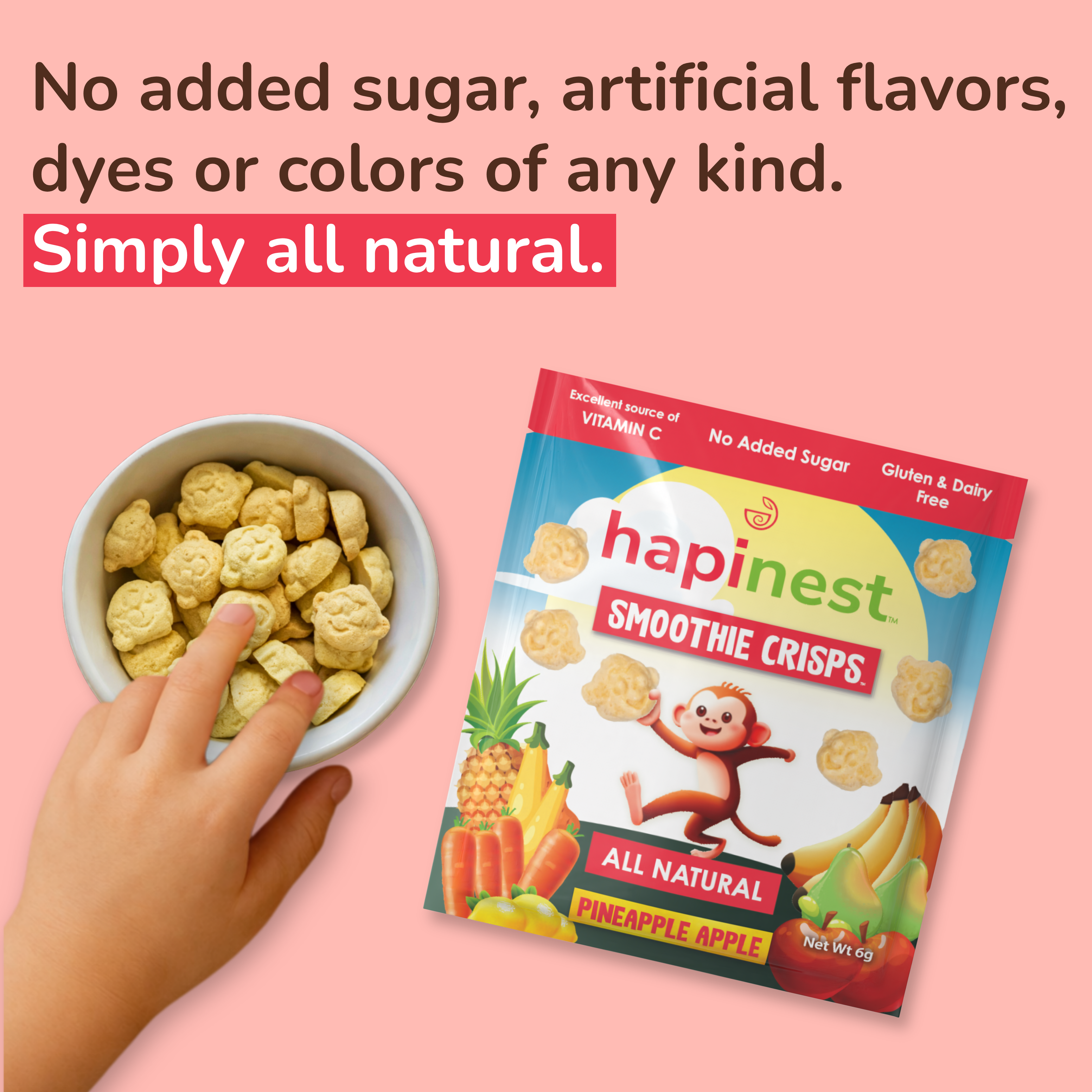 Hapinest Snacks Pineapple Apple