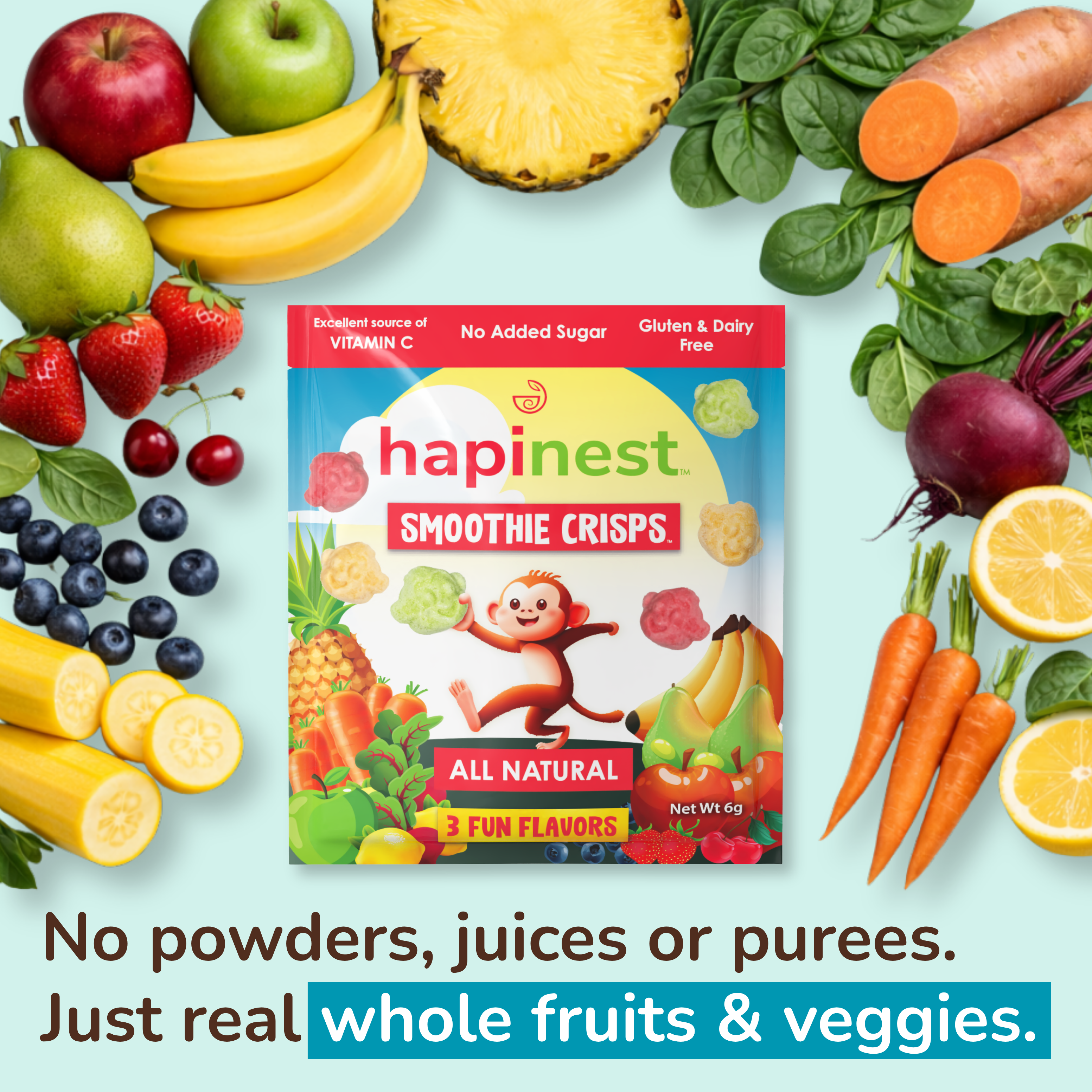 Hapinest Snacks 3 Fun Flavors