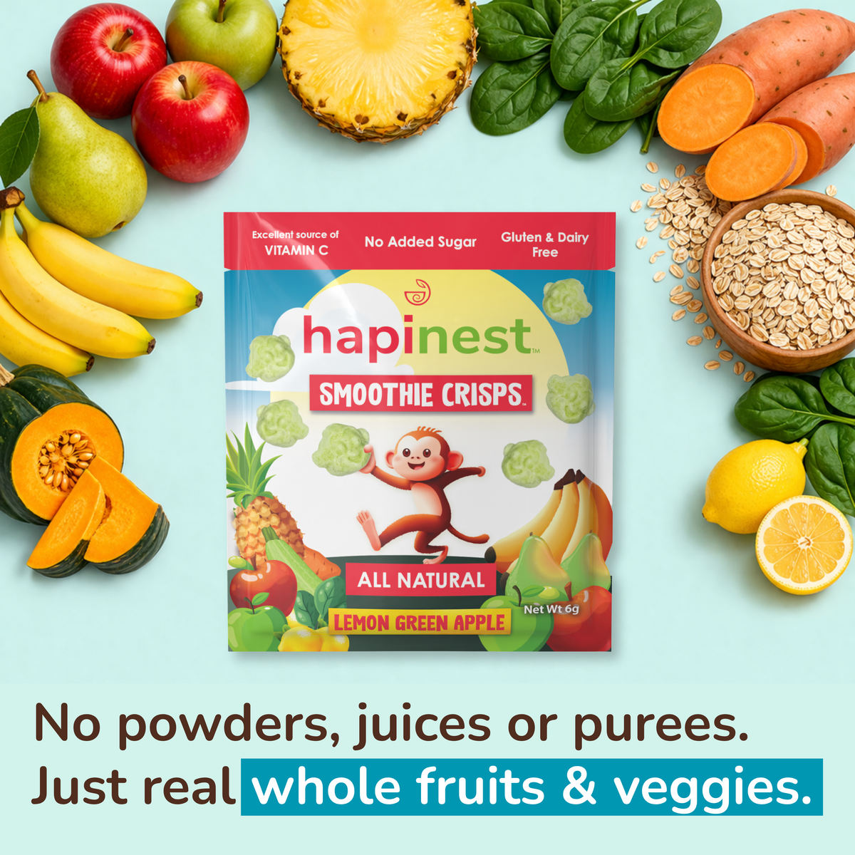 Hapinest Snacks Lemon Green Apple